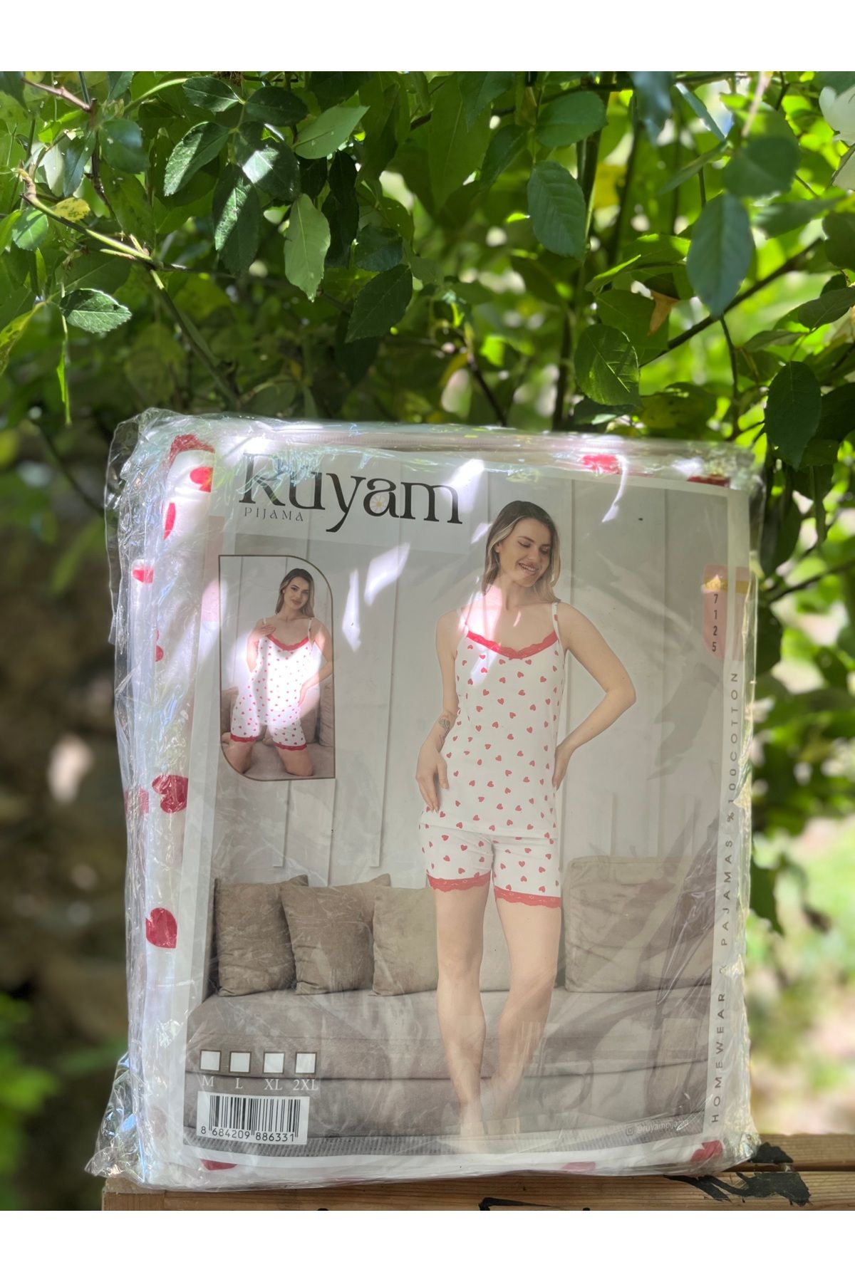 Rüyam Kadın ip Askılı Şortlu Pijama Takımı