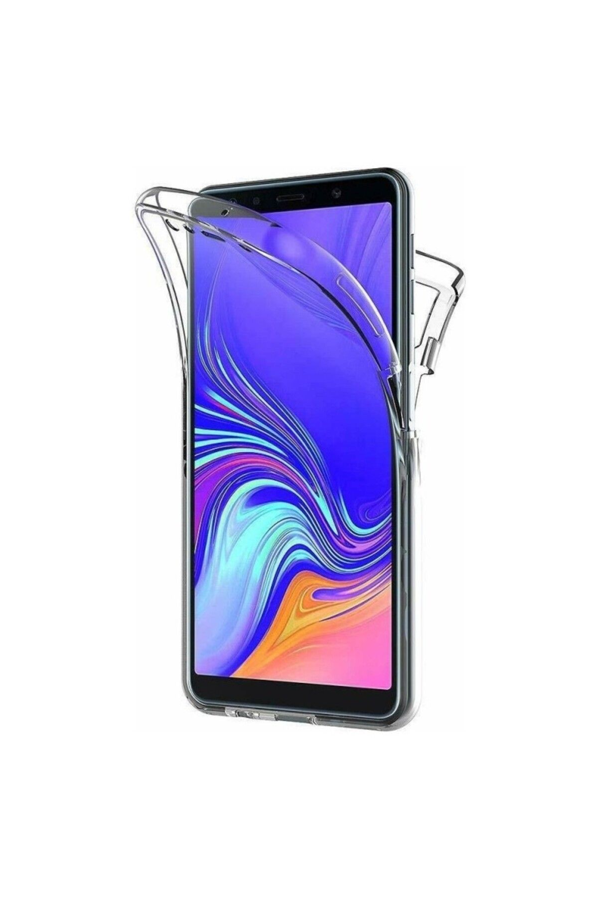 TezMax Xiaomi Mi 6X Uyumlu 360° Ön Arka Tam Koruyucu Şeffaf Silikon Full Body Kılıf