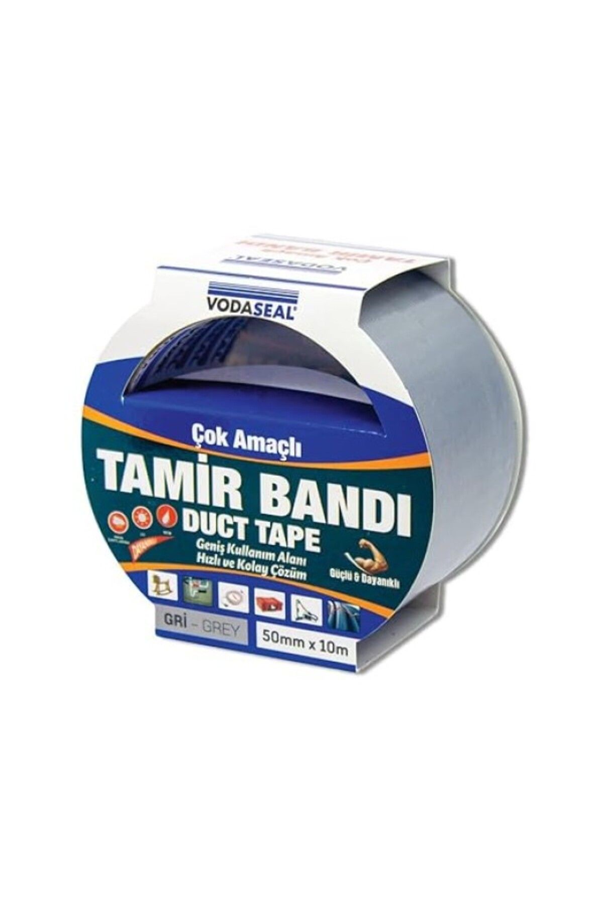 ShopZum Vodaseal Çok Amaçlı Tamir Bandı, 50Mmx10Mt, Gri