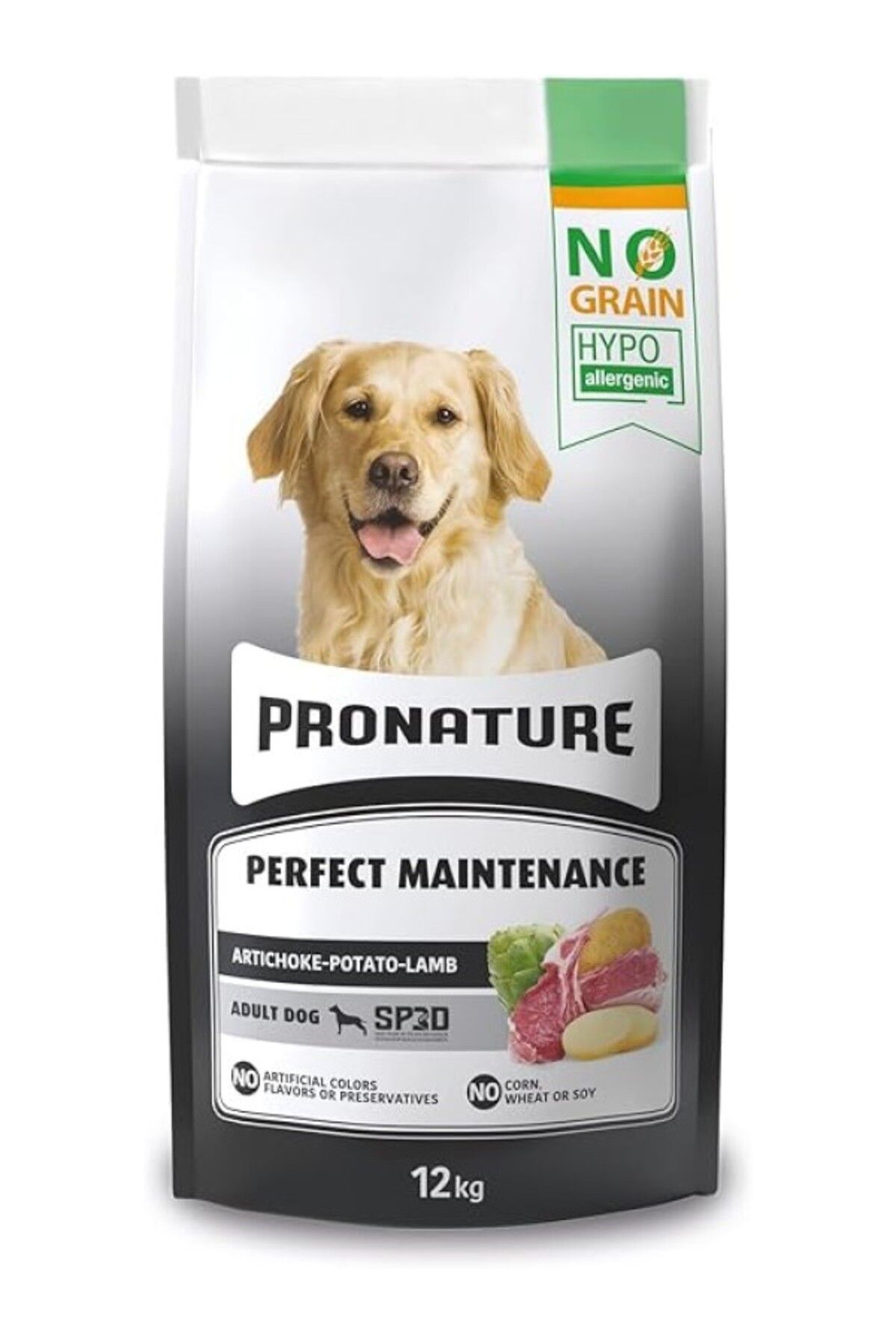 ShopZum Pronature Hypo-Allergenic Tahılsız Yetişkin Köpek Maması Kuzu, Enginar Ve Patatesli 12 Kg