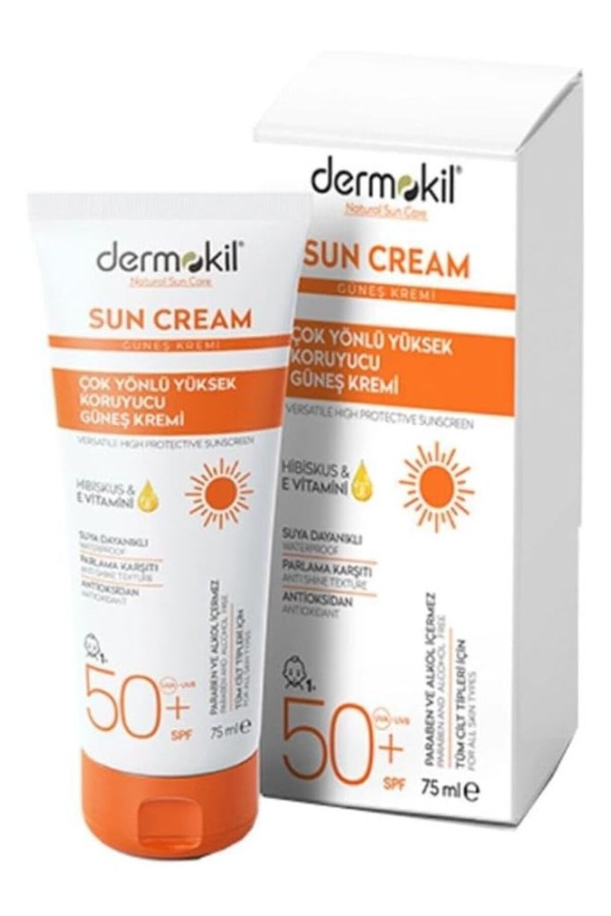 ShopZum Dermokil Sun Cream Spf 50 Çok Yönlü Yüksek Koruyucu Güneş Kremi (75 Ml)