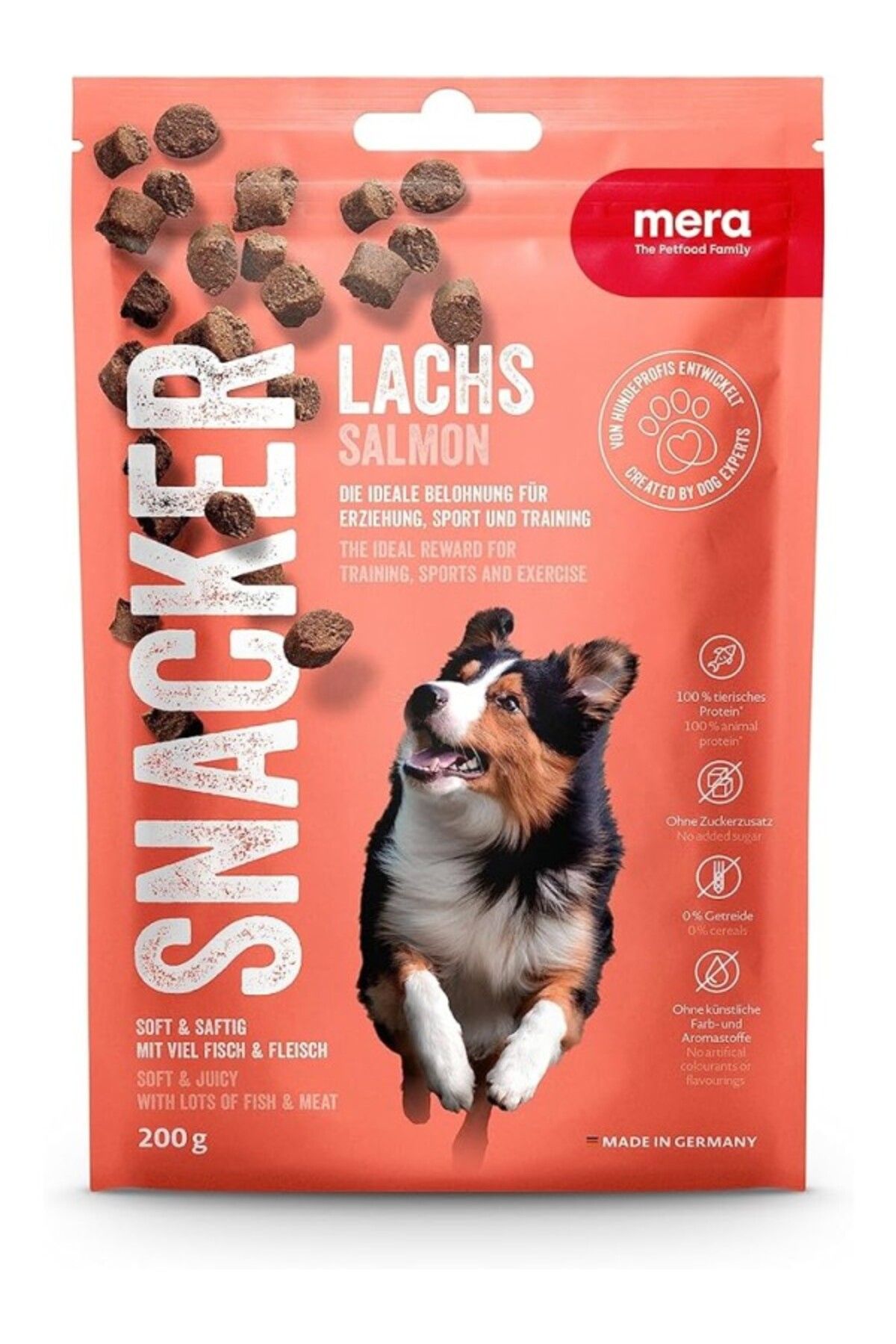 ShopZum Mera Snacker Somonlu Tahılsız Yumuşak Köpek Ödülü 200 Gr