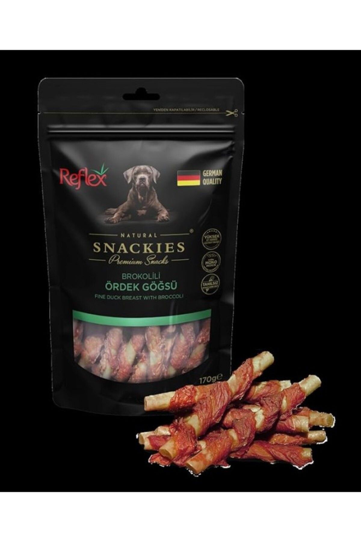 ShopZum Ördek Göğsü Brokolili Köpek Ödülü 170 Gr