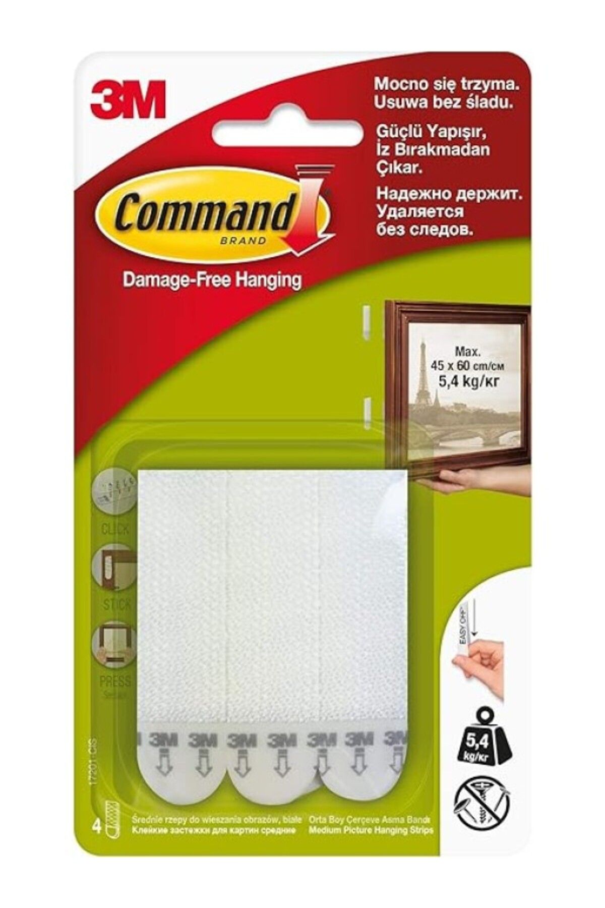 ShopZum Command 17201 Cırt Cırt Bant, Orta Boy