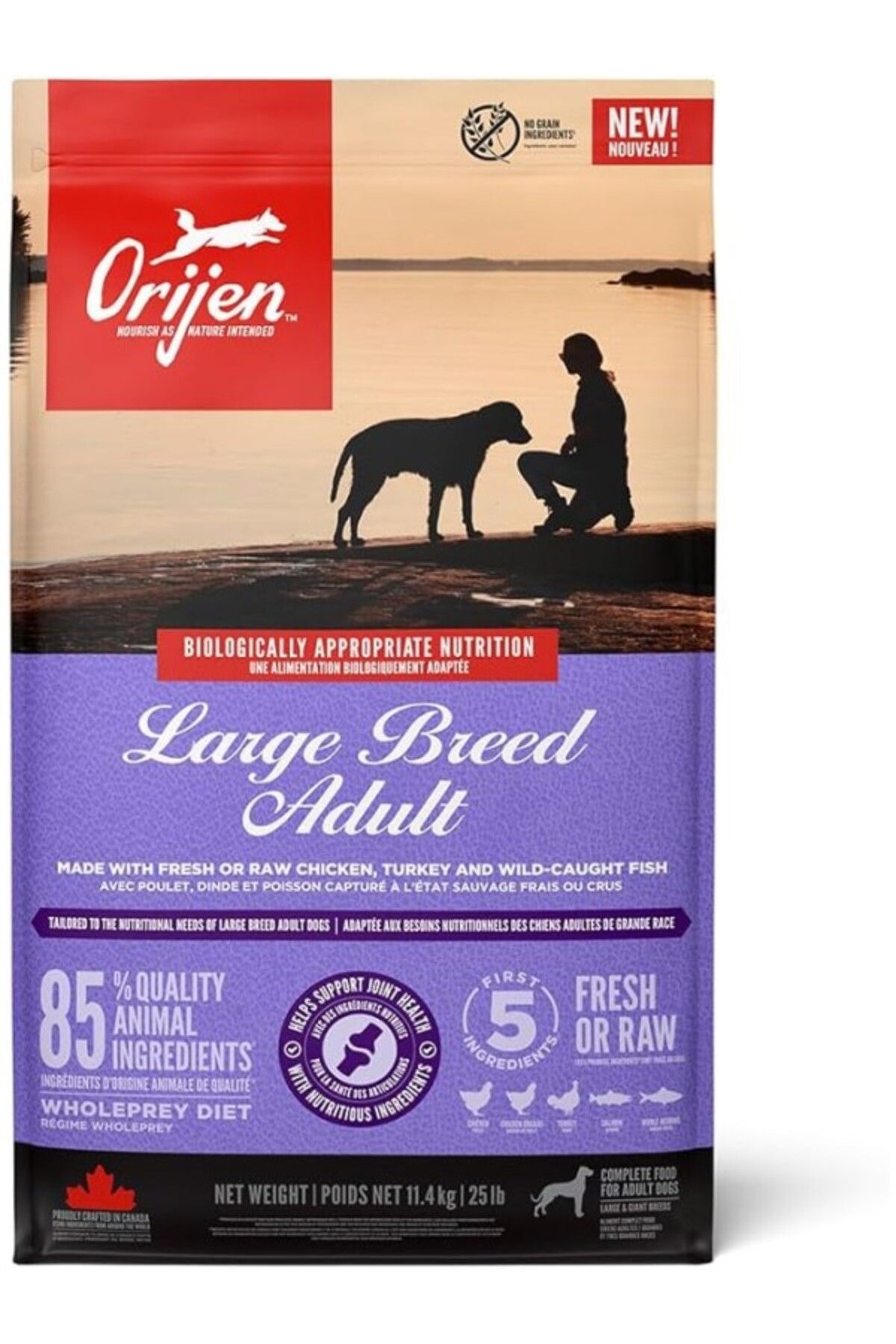 ShopZum Orijen Adult Large Breed Dog 11,4 Kg- Büyük Irk Yetişkin Köpekler Için