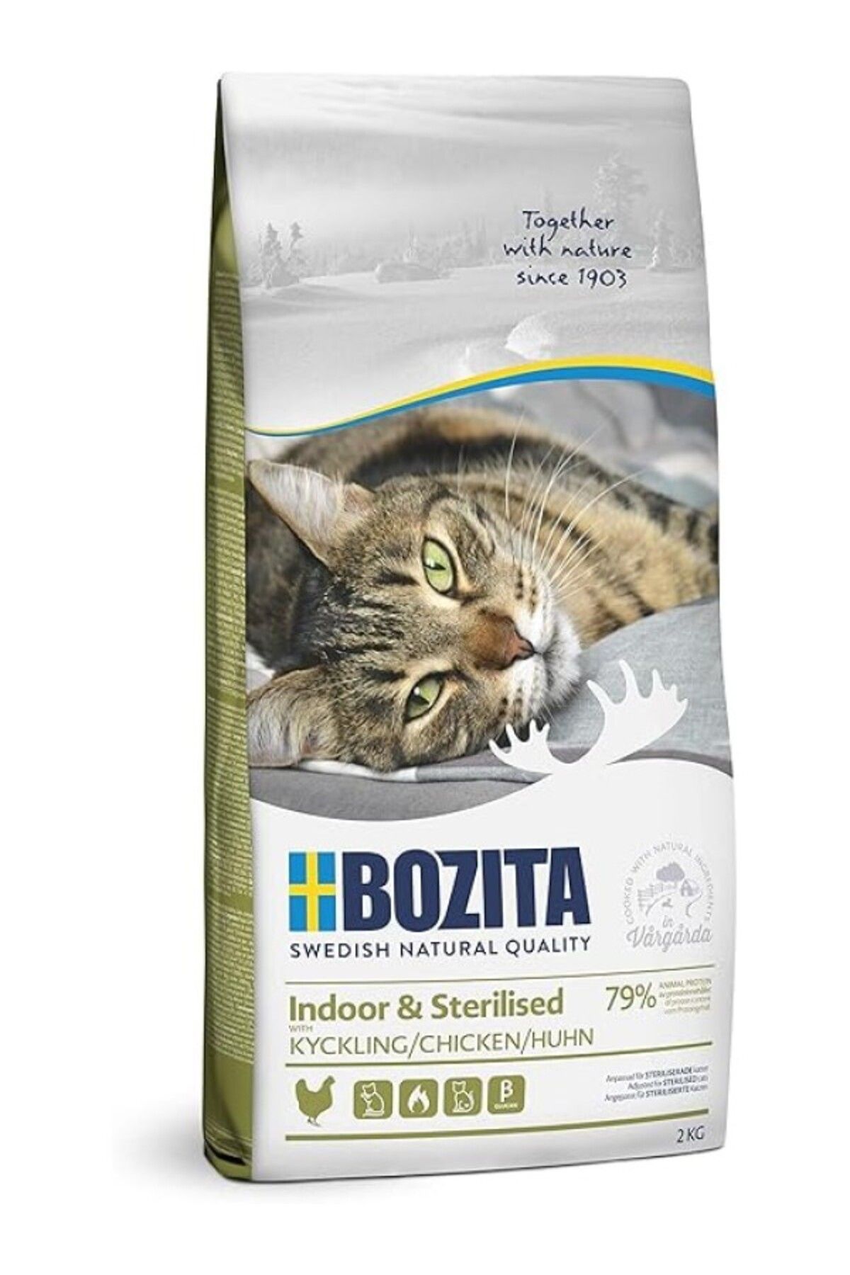 ShopZum Bozita Indoor Tavuklu Kısırlaştırılmış Yetişkin Maması 2 Kg