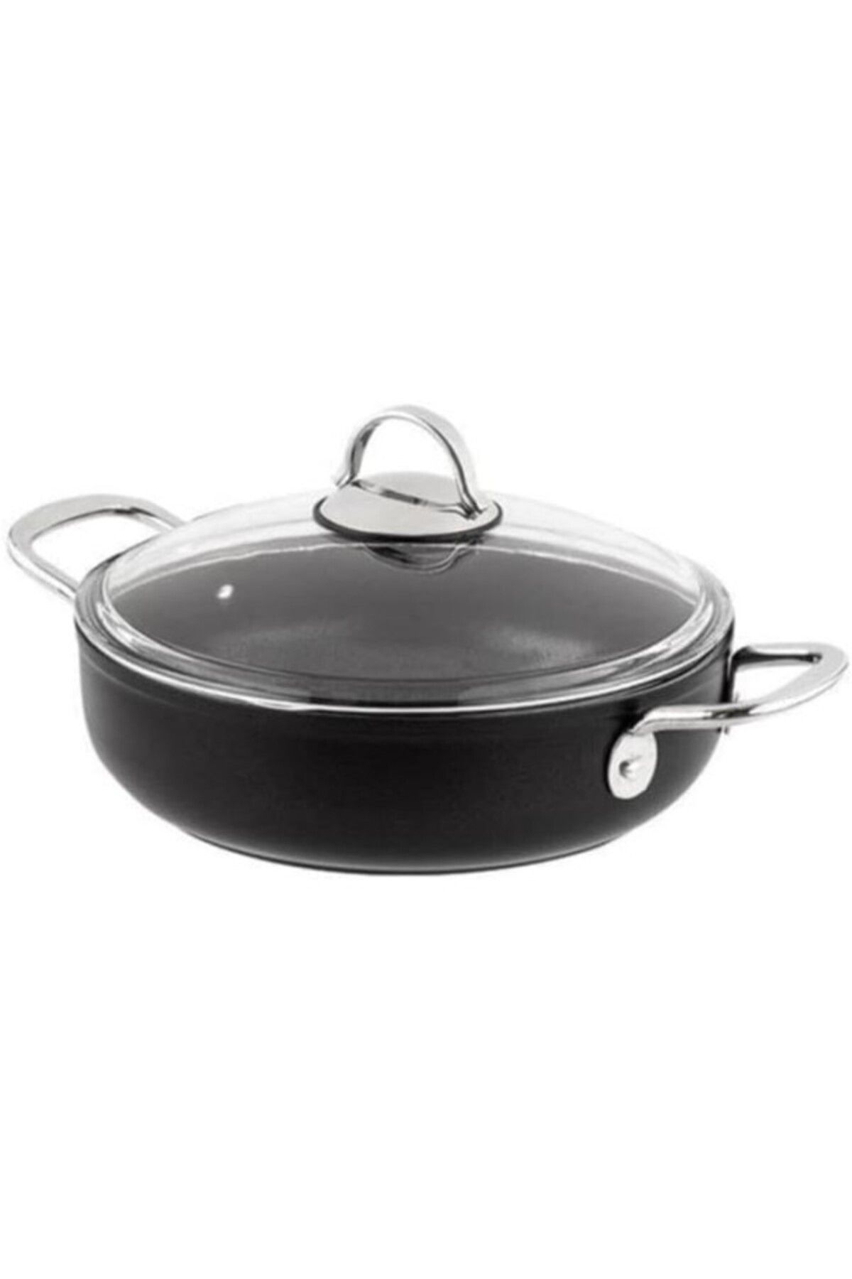 ShopZum Titanium Siyah 24 Cm Karnıyarık Tencere