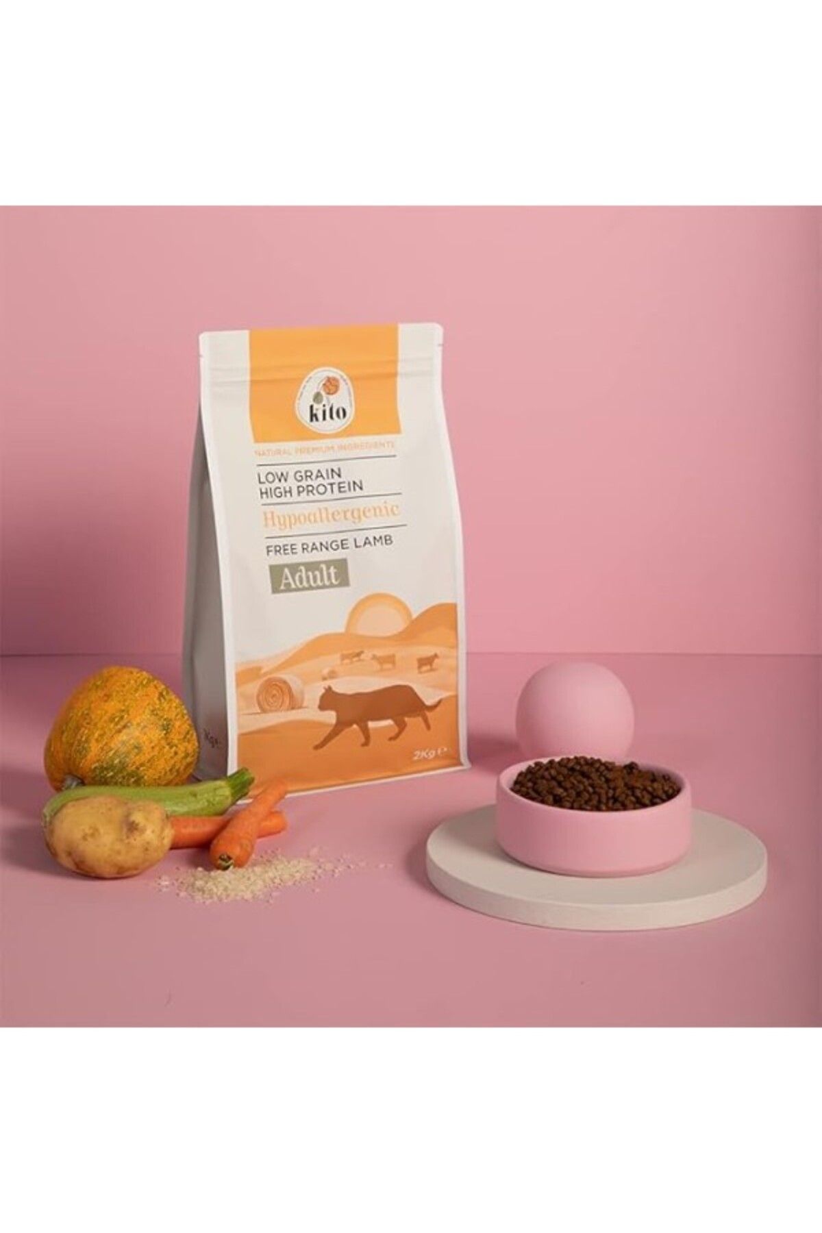 ShopZum Kito Doğal Besi Kuzu Etli Yetişkin Kedi Maması 2 Kg
