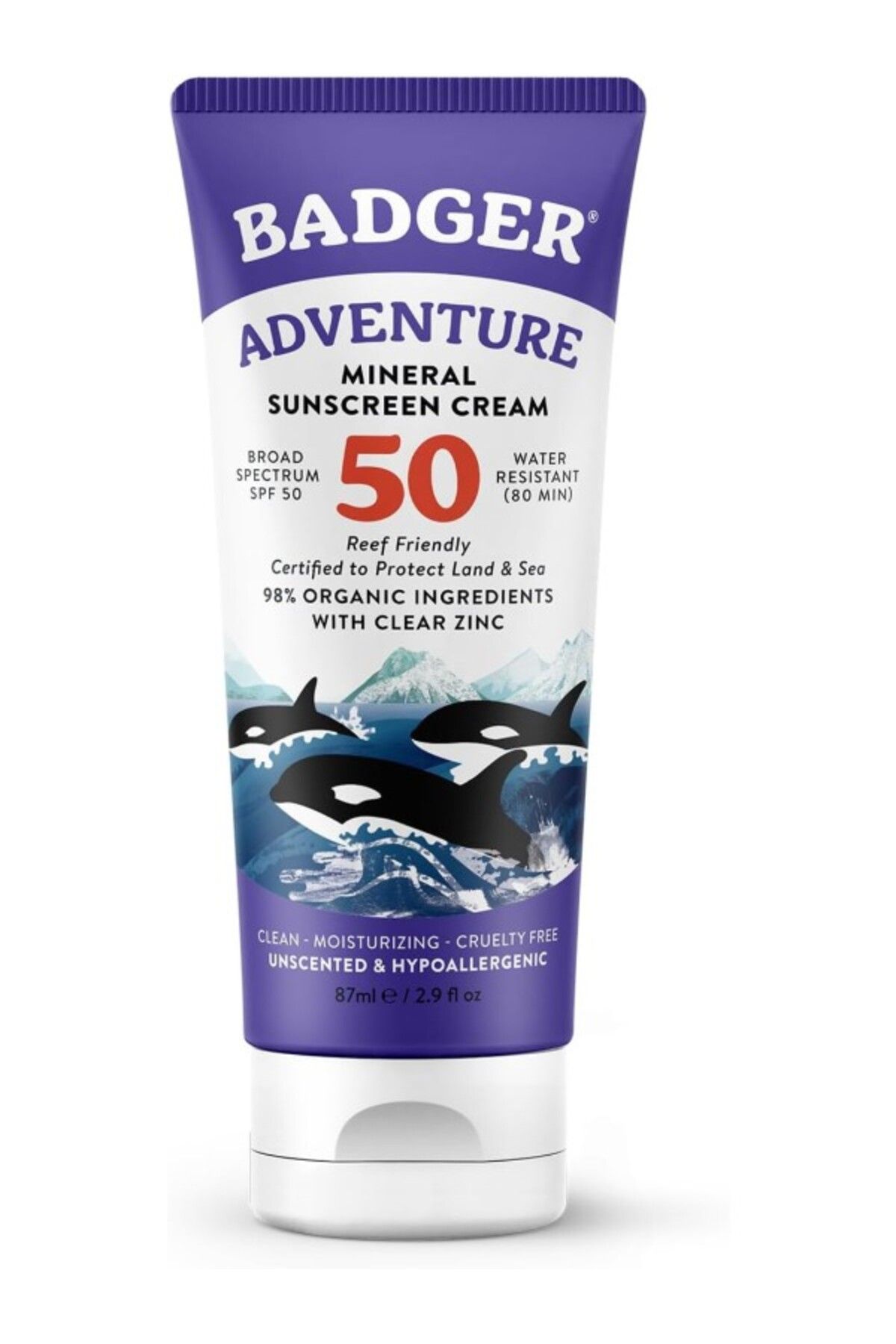 ShopZum Badger Macera Sporları Organik Güneş Kremi Spf50 87Ml