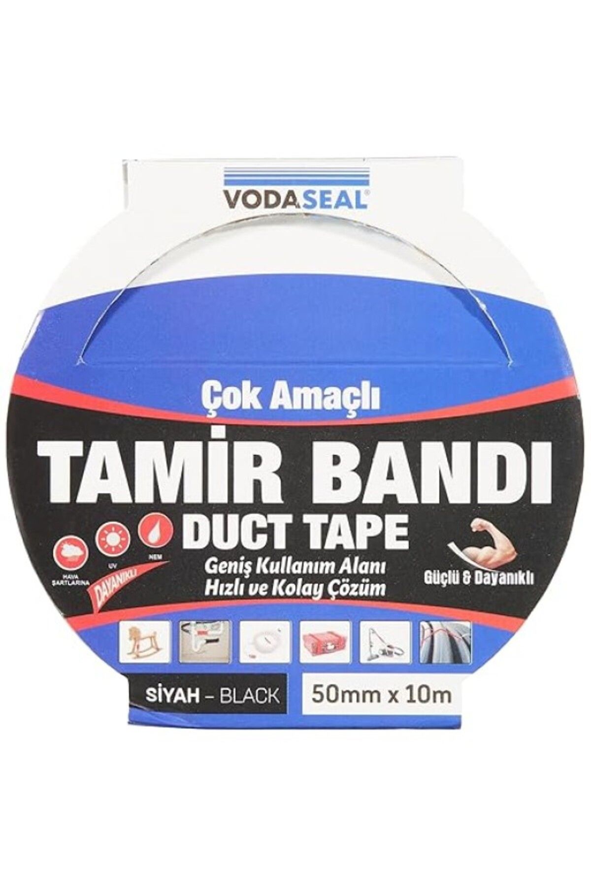 ShopZum Vodaseal Çok Amaçlı Tamir Bandı, 50Mmx10Mt, Siyah