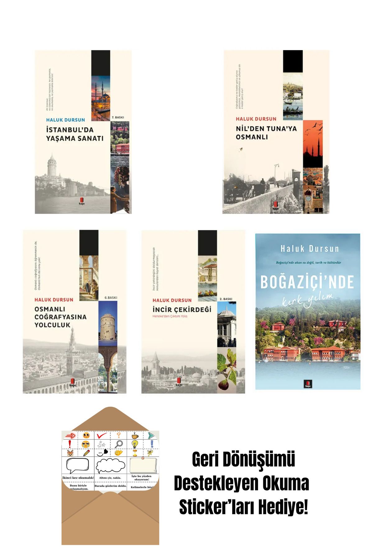 Kapı Yayınları Haluk Dursun 5 Kitap Set + Okuma Sticker'ları