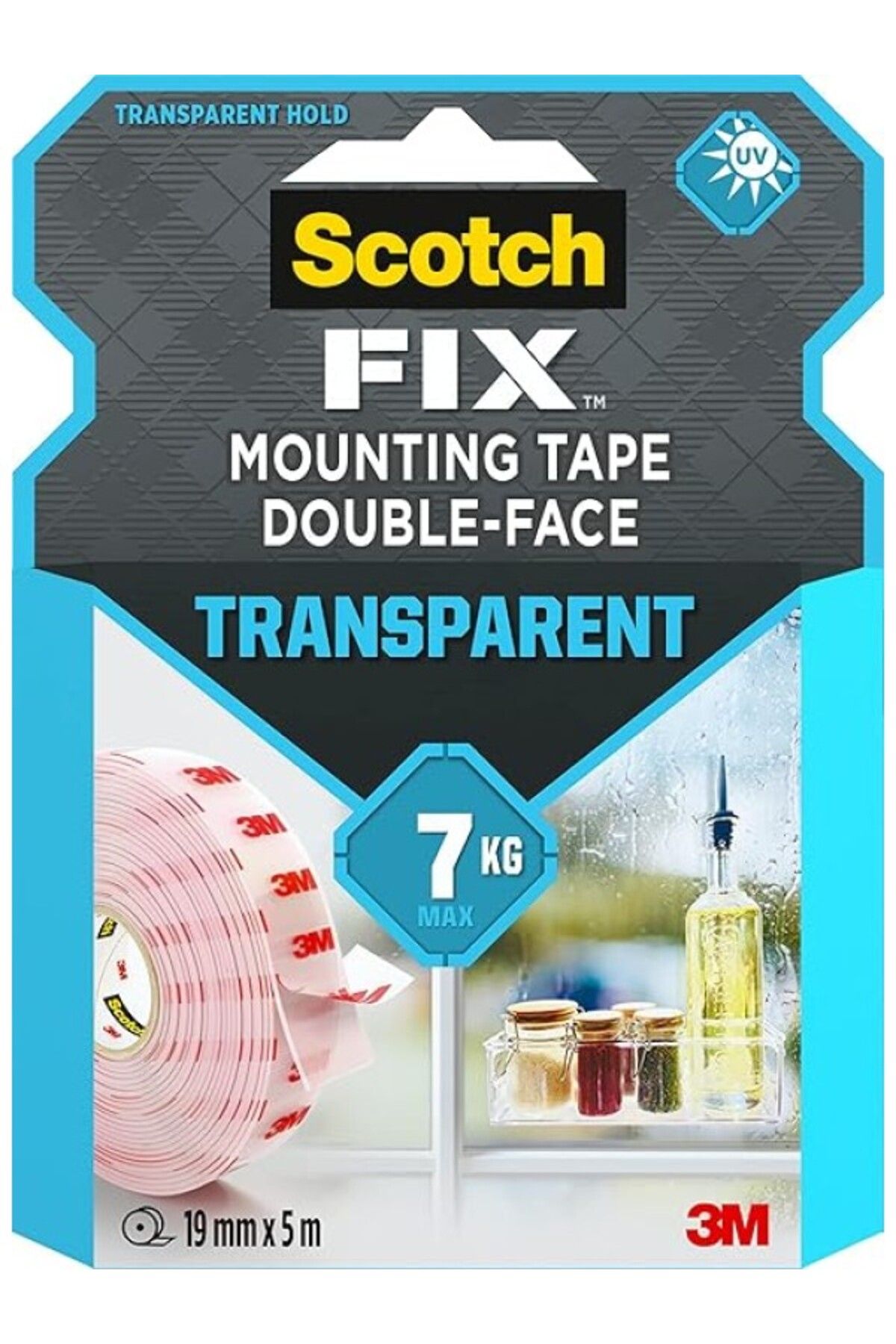 ShopZum Scotch-Fix Şeffaf Montaj Bandı 4910C-1950-P, 19 Mm X 5 M, 1 Rulo/Paket (Ambalaj Farklı Olabilir)