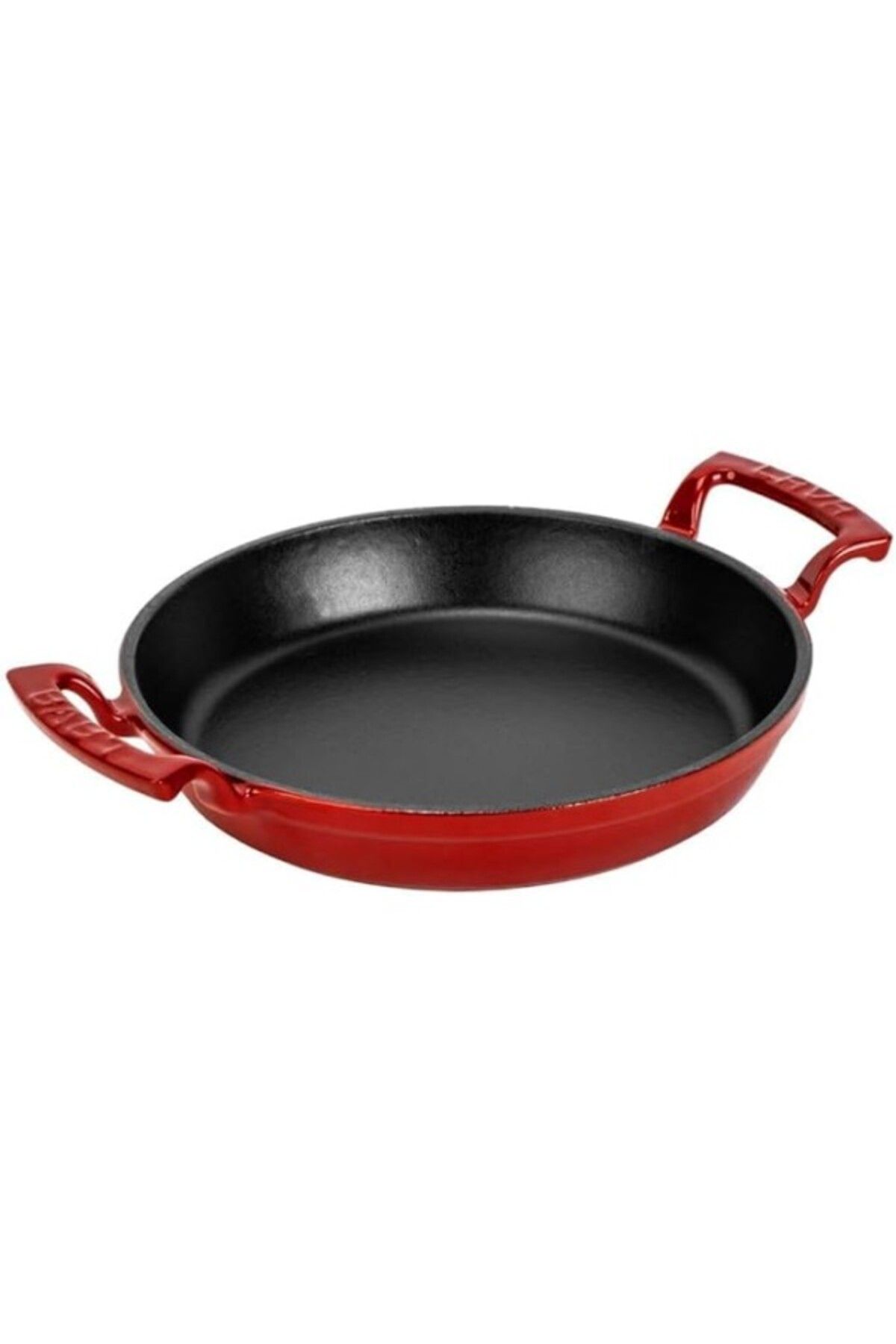 ShopZum Lava Döküm Yuvarlak Kulplu Yumurta Sahanı Tava, 16 Cm, Siyah