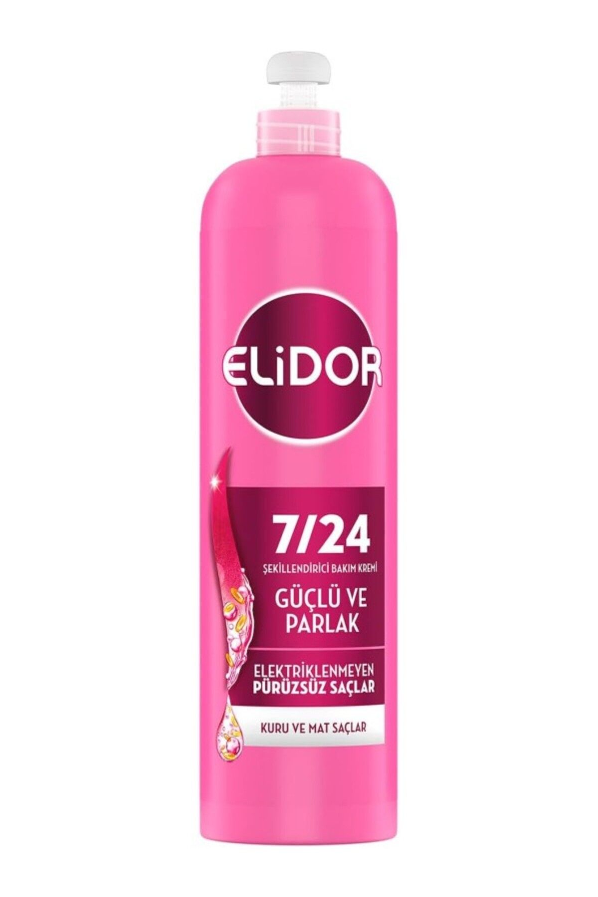 ShopZum Elidor 7/24 Şekillendirici Saç Bakım Kremi Güçlü Ve Parlak Kuru Ve Mat Saçlar 240 Ml