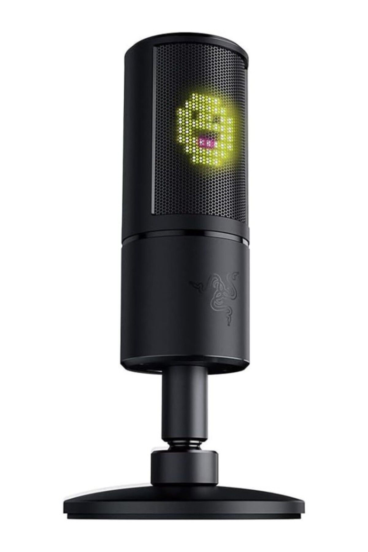 ShopZum Razer Seiren Emote - Ifade Ekranlı Akış Için Usb Kondenser Mikrofon (8-bit Led Ekran, Akış Reaktif,
