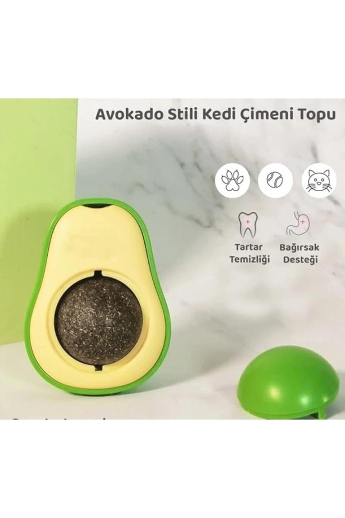 ShopZum Orret Home Avokado Nanesi Otu Topu Oyuncağı Yapışkanlı Catnip (1 Adet)