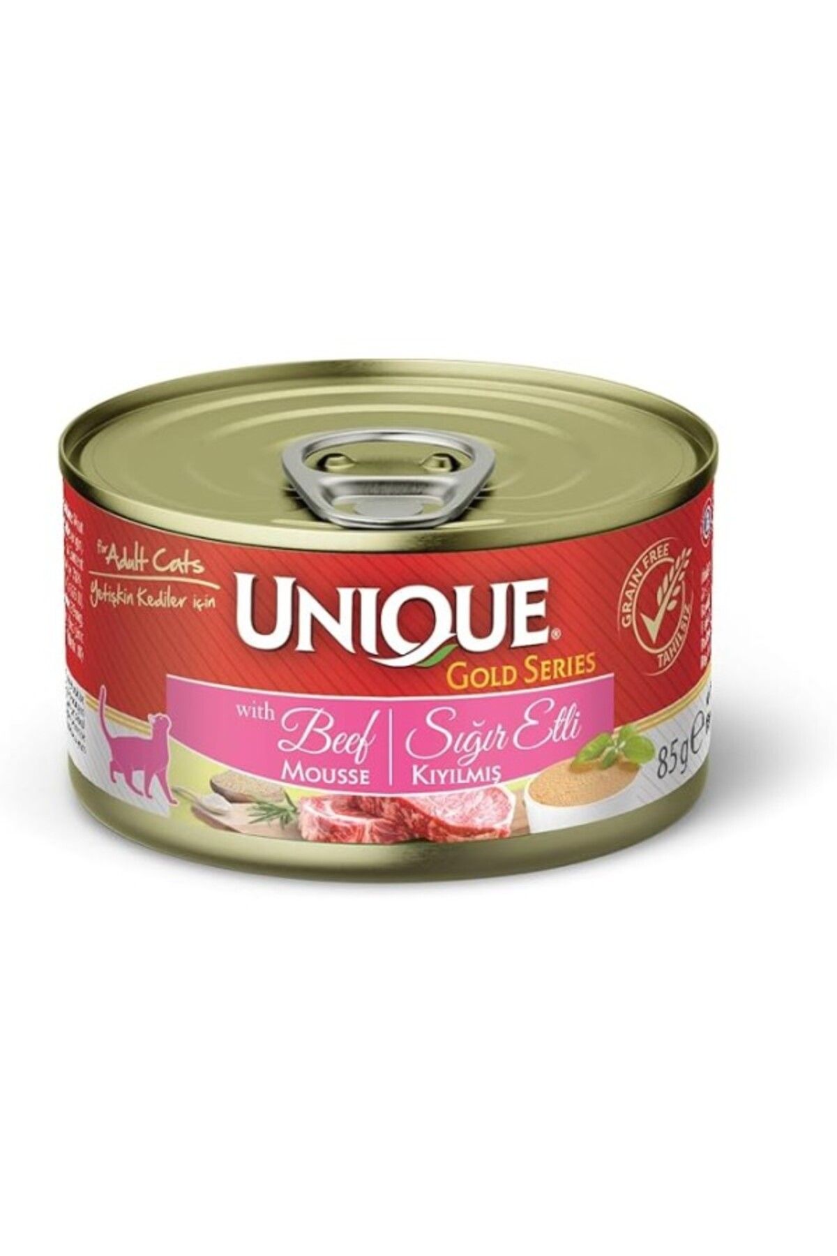 ShopZum Unique Gold Series Cat Mousse With Beef 85 Gr