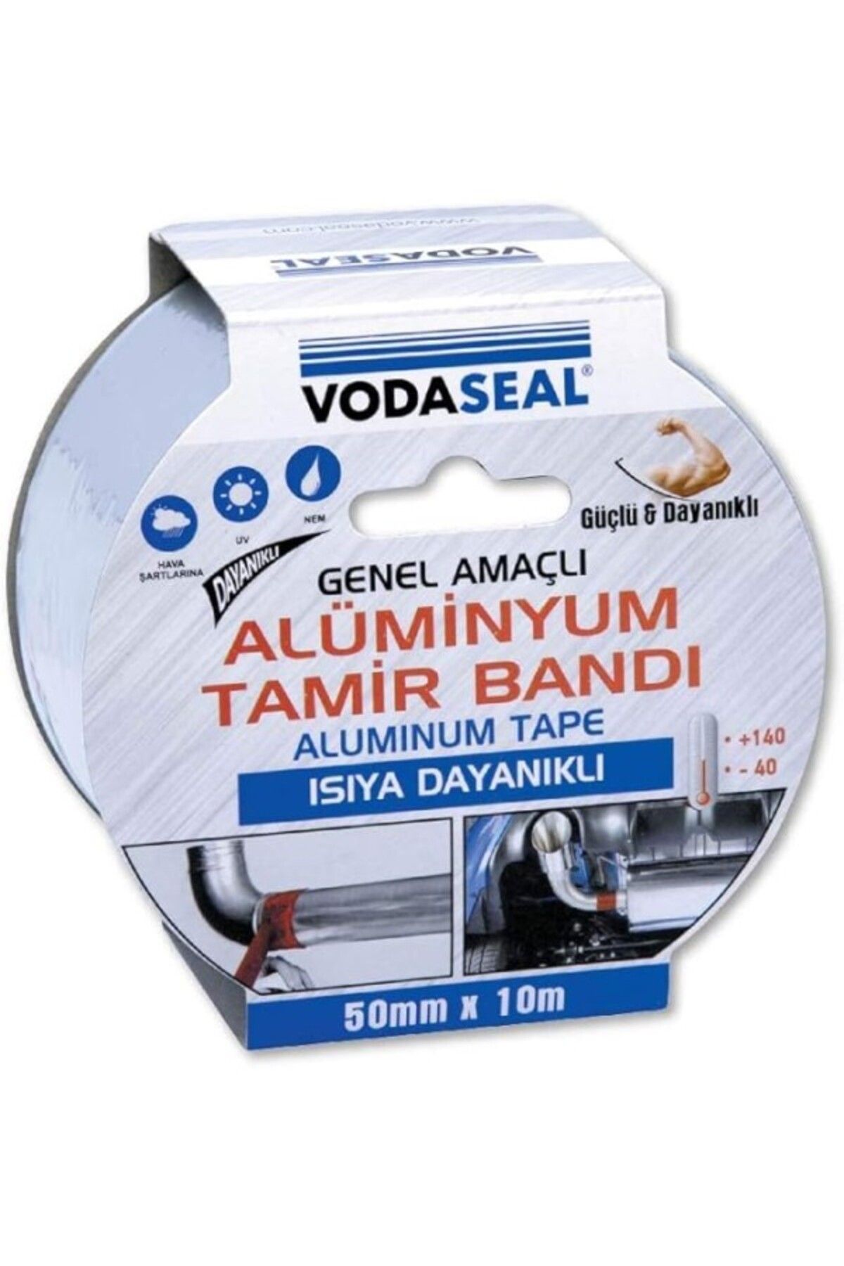 ShopZum Vodaseal 53.01.024 Tamir Bandı-50Mmx10Mt, Alüminyum, Isıya Dayanıklı