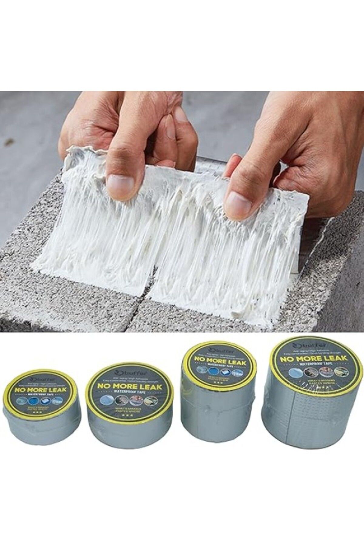 ShopZum 5 Metre X 10 Cm Alüminyum Su Geçirmez Bant,Sızdırmazlık Bandı, Güçlendirilmiş Çamur Bant, Havuz
