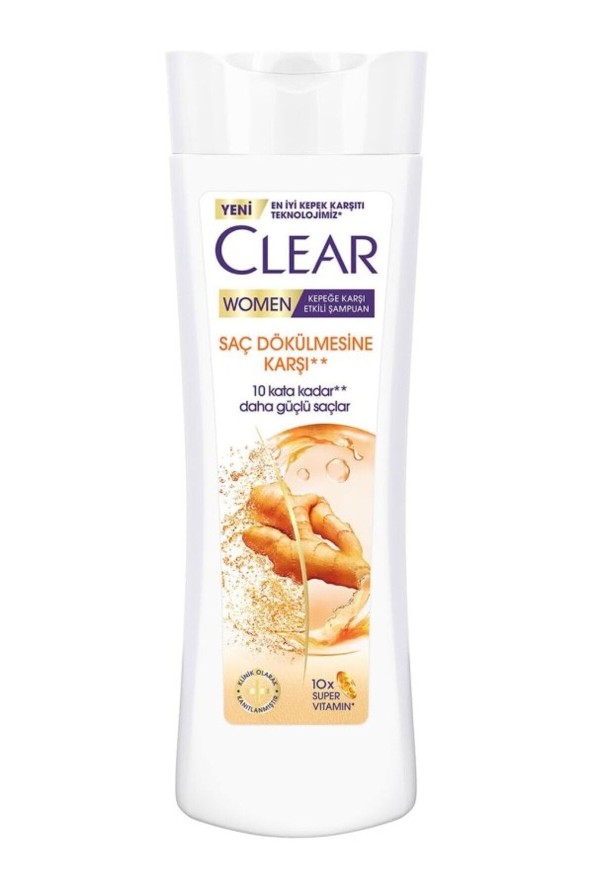 ShopZum Clear Women Saç Dökülmesine Karşı Zencefil Özü Kepeğe Karşı Etkili Şampuan 350 Ml
