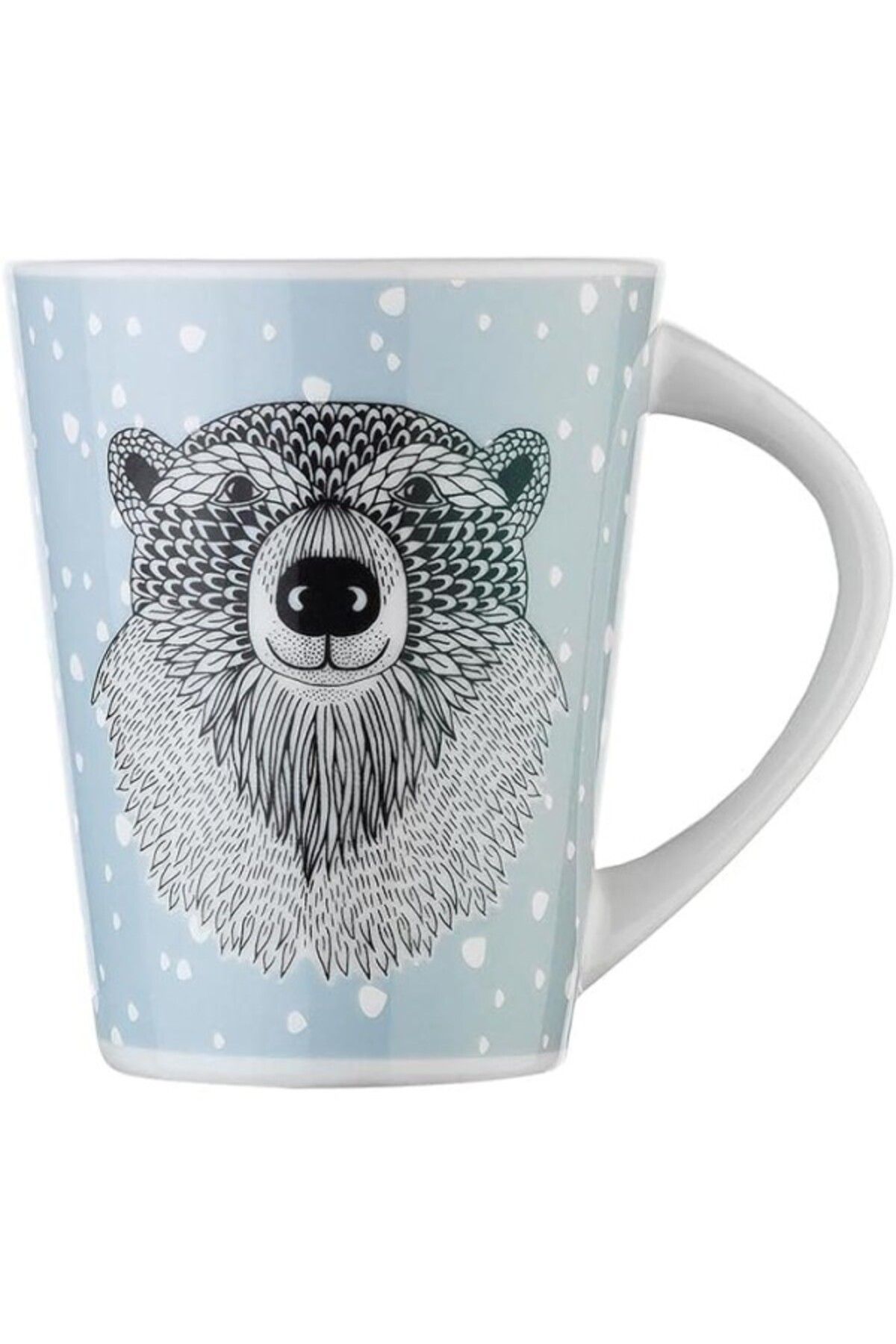 ShopZum Porselen Snowy Mug Bardak Tek Kişilik, 280 Ml