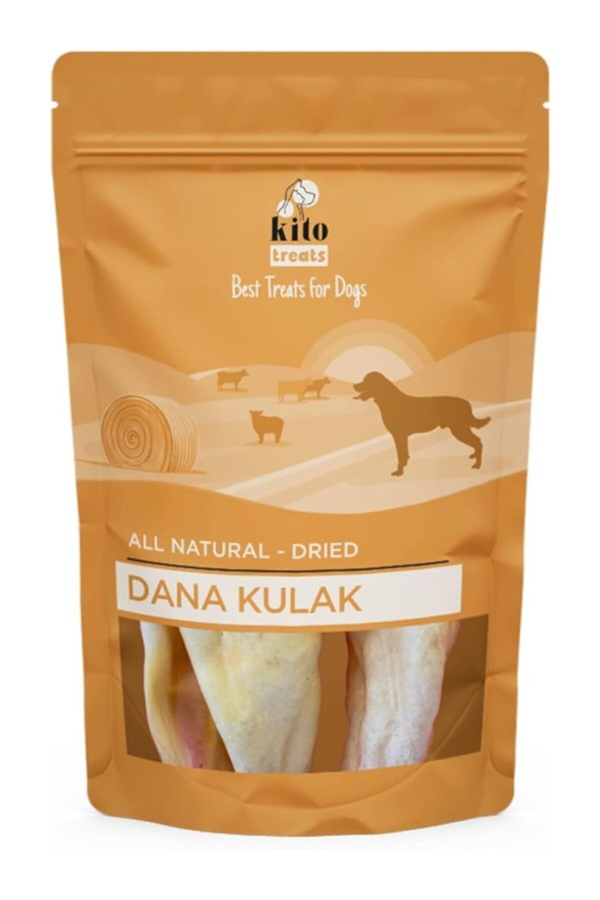 ShopZum Kito Kurutulmuş Dana Kulak Çiğnemelik Köpek Ödül Maması%100 Doğal, Glutensiz, Organik 100 Gr (Dog