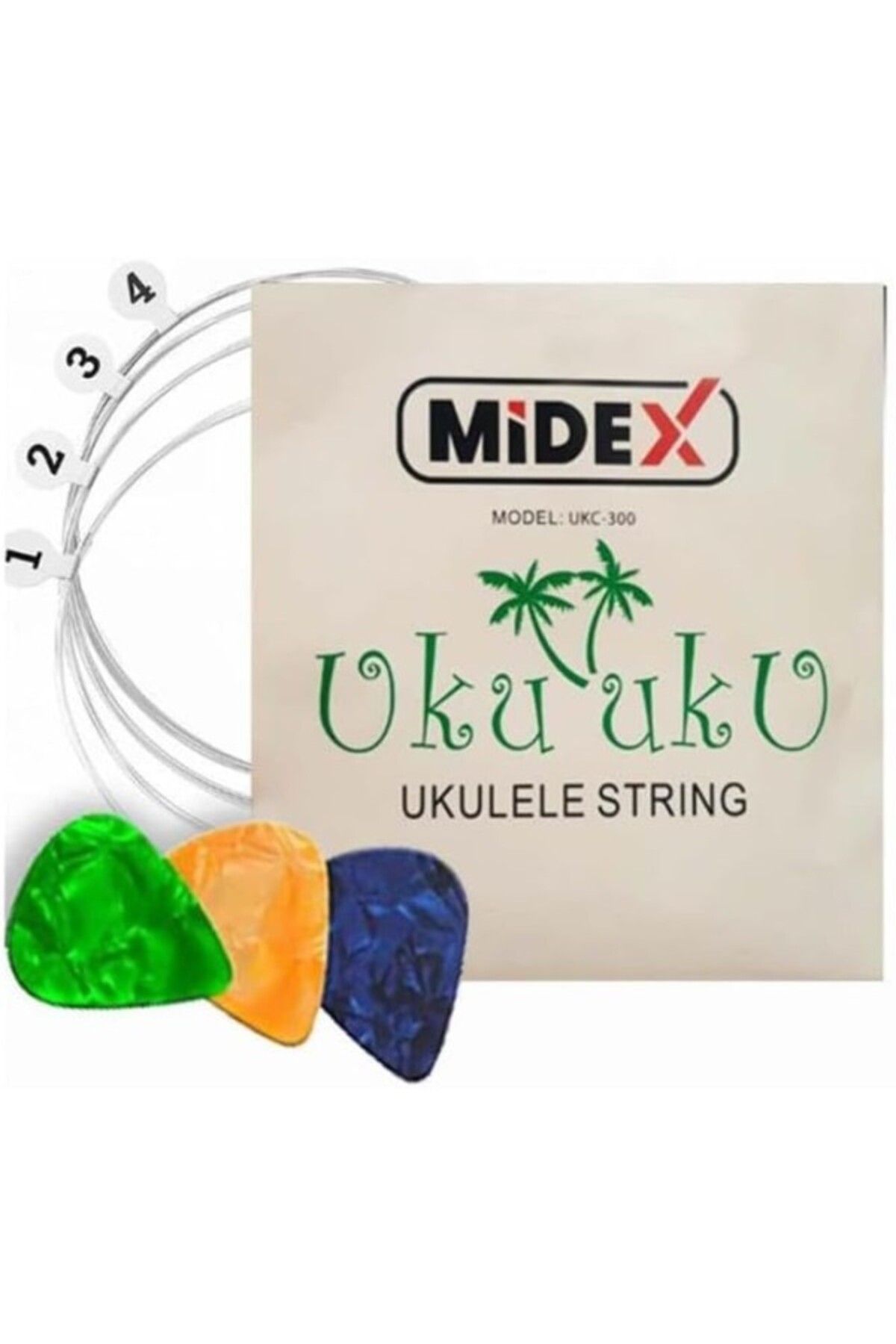 ShopZum Ukc-300 Ukulele Teli 1 Takım (Pena Hediye)