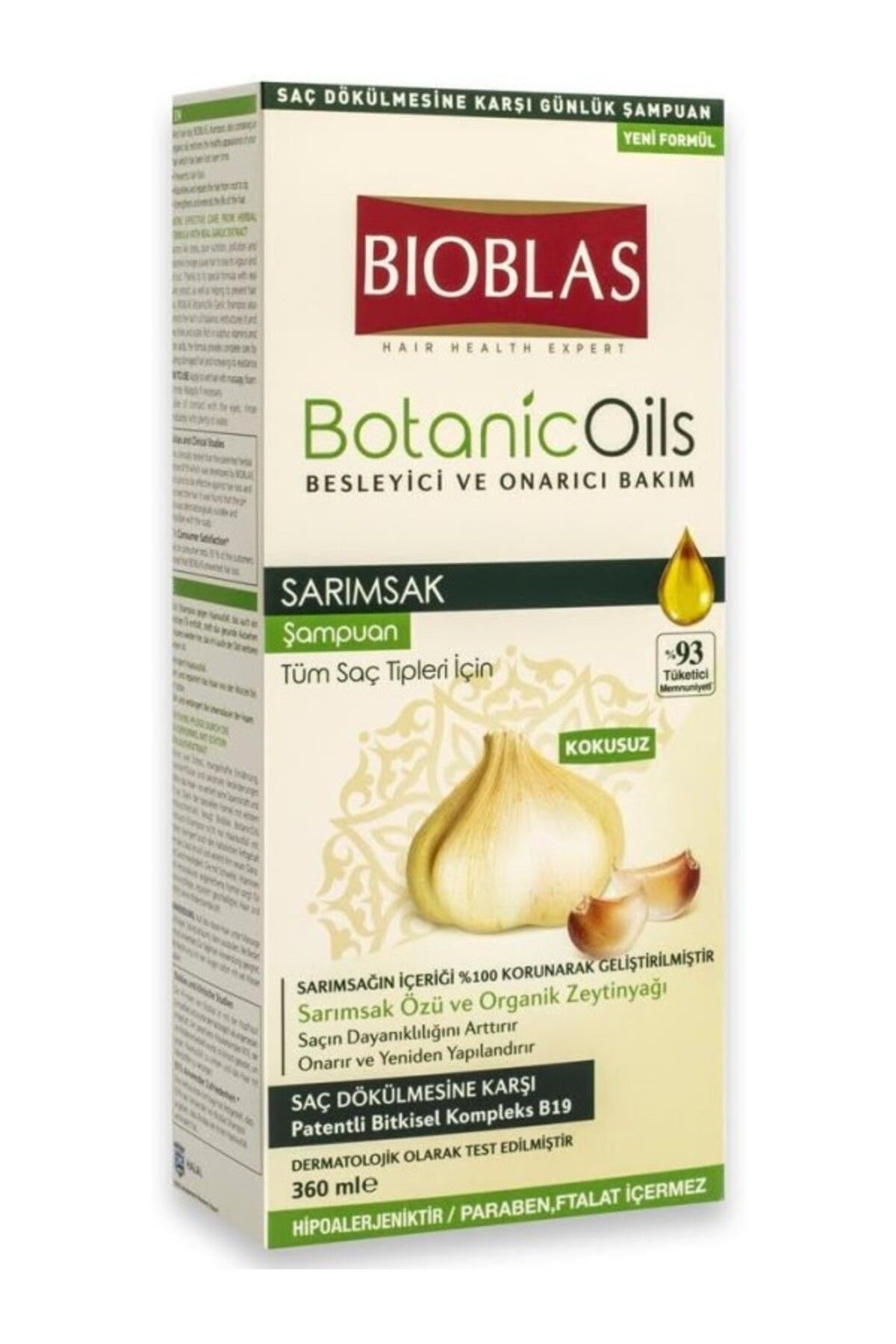 ShopZum Botanic Oils Saç Dökülmesine Karşı Sarımsak Özlü Şampuan (360 Ml)
