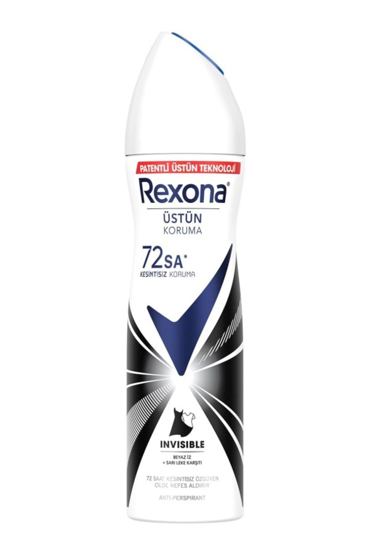 ShopZum Rexona Kadın Sprey Deodorant Invisible Beyaz İz Sarı Leke Karşıtı 150 Ml