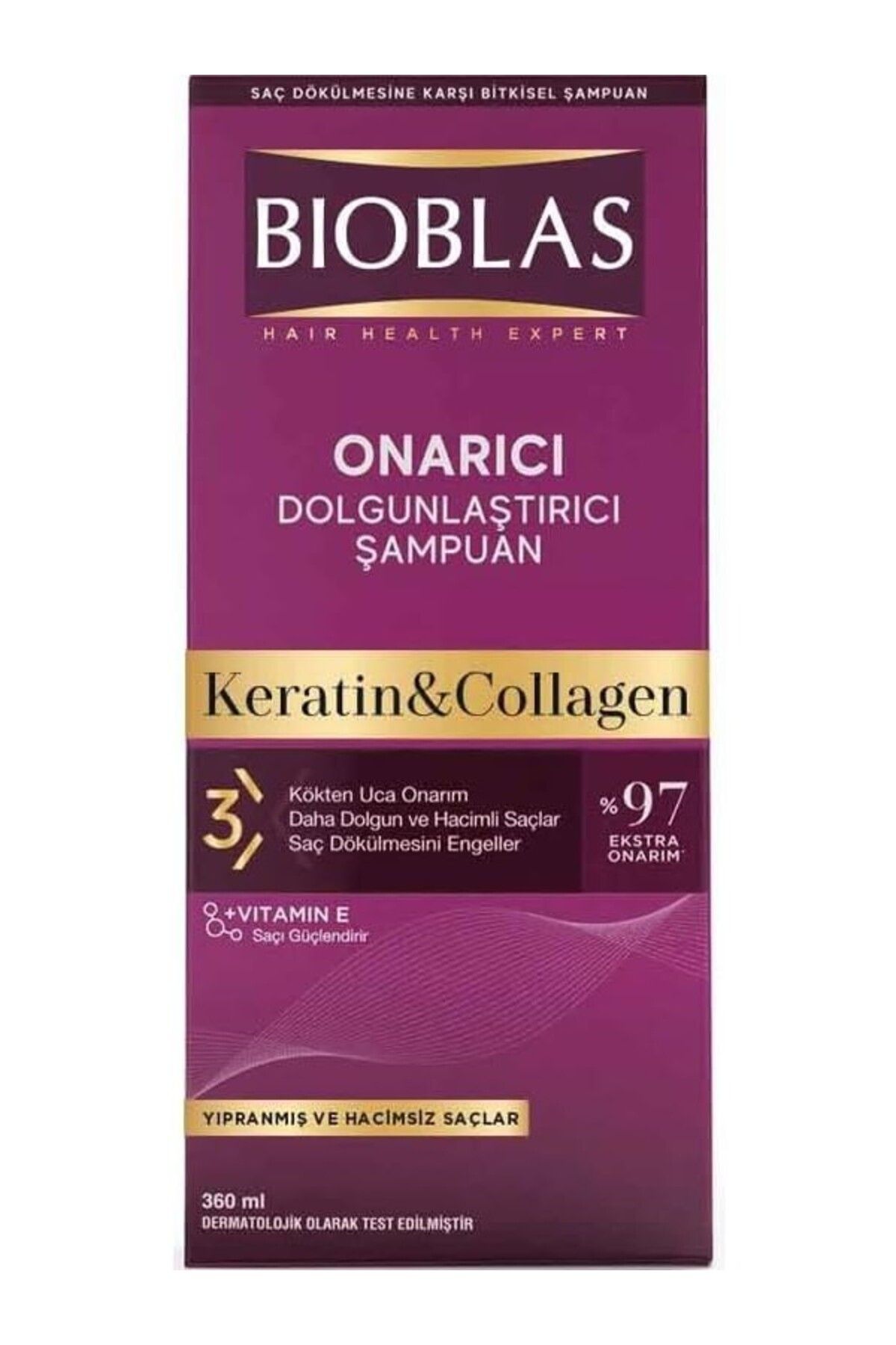 ShopZum Collagen Ve Keratin İçeren Onarıcı Dolgunlaştırıcı Şampuan (360 Ml)