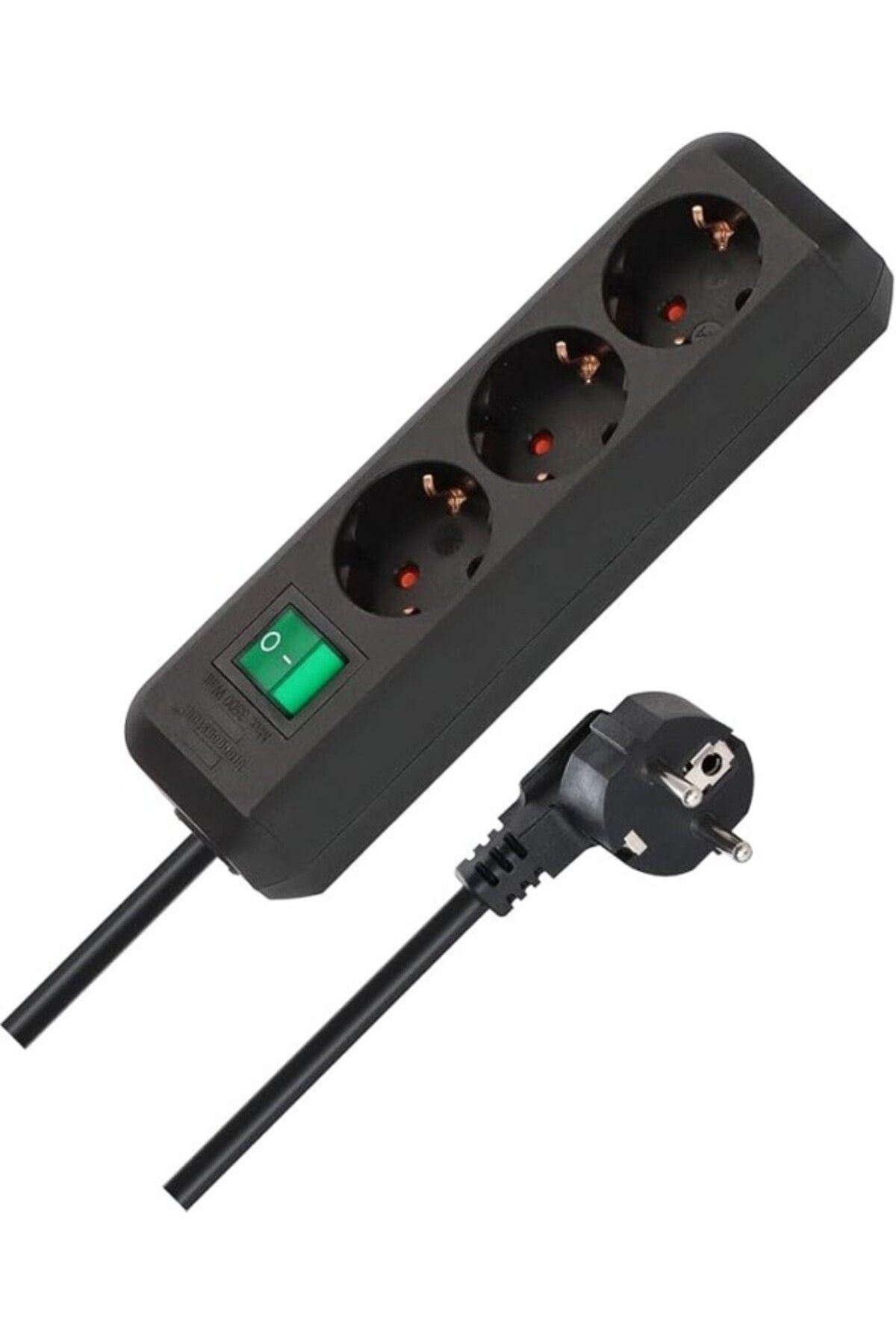 ShopZum Brennenstuhl Eco-Line 3&Amp;Apos;Lü Priz (Çocuk Emniyetli Priz, Şalter Ve 5 M Kablo), Siyah, 115290