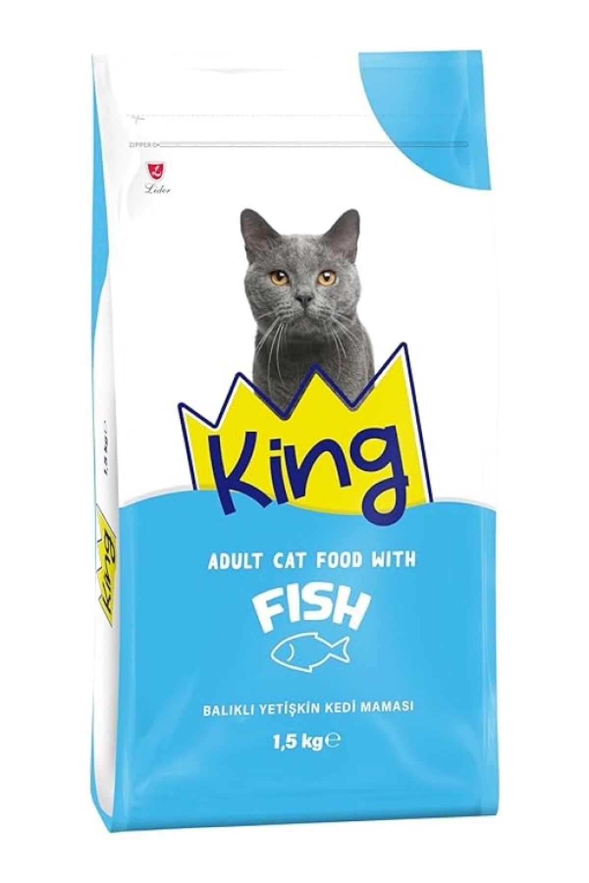 ShopZum King Balıklı Yetişkin Kedi Maması , Balık ,1,5 Kg