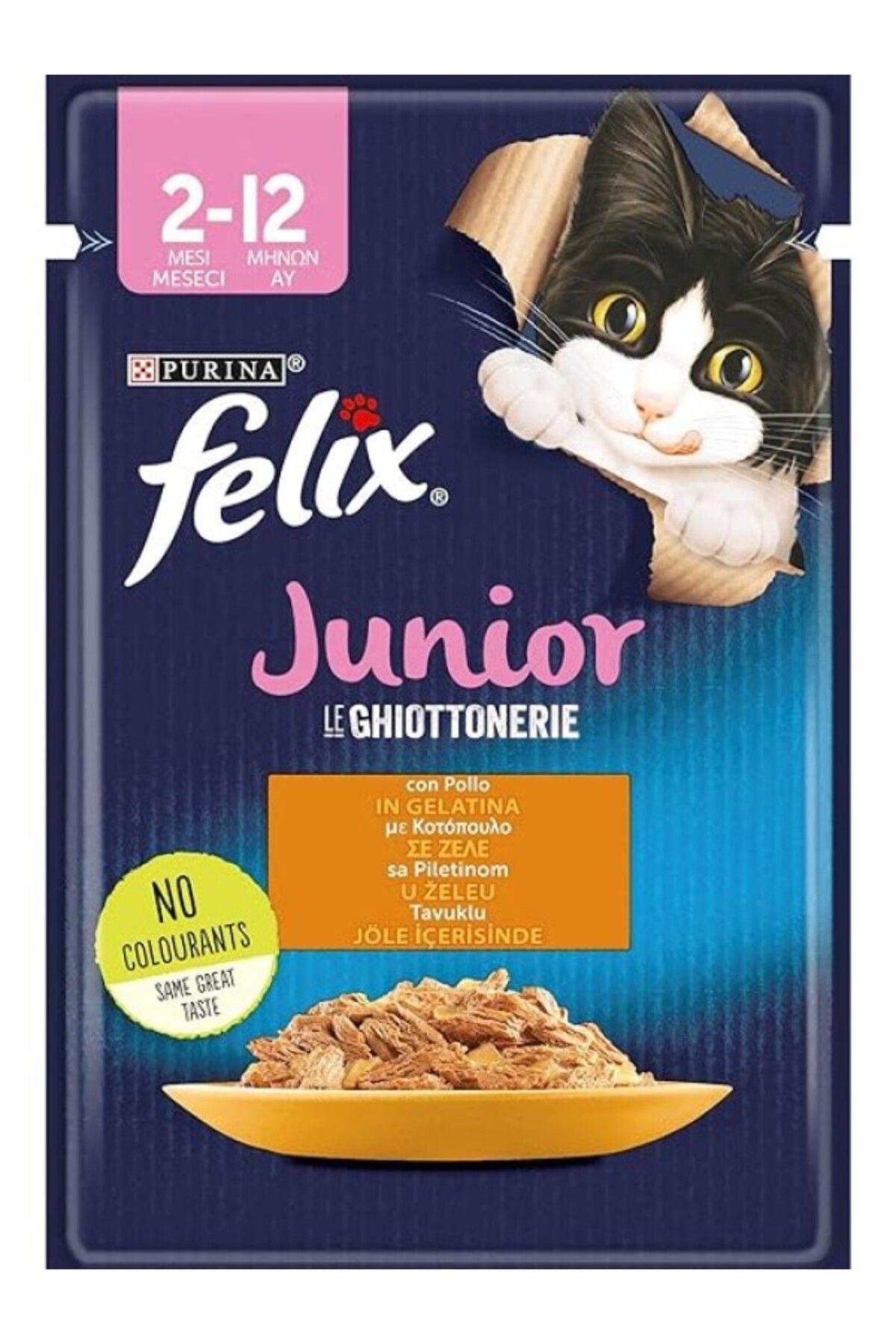ShopZum Felix Yavru Tavuk Etli Kedi Yaş Mama (26 X 85 GR)
