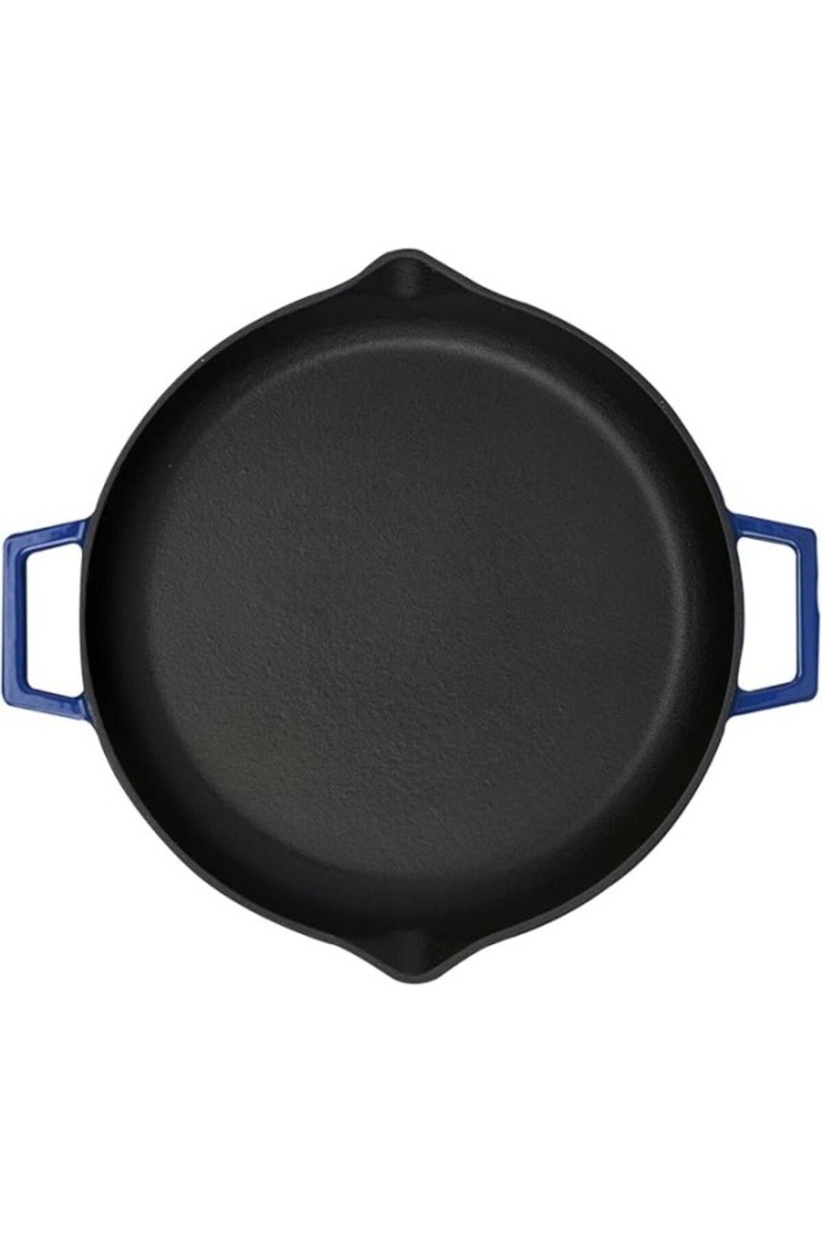 ShopZum Metal Döküm Kızartma Tavası, Metal Kulplu, 26 Cm, Mavi