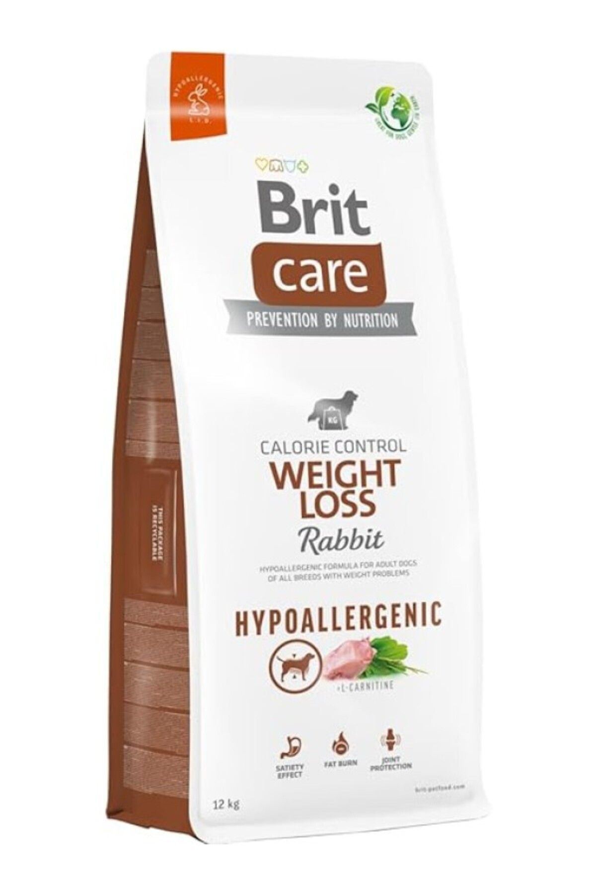ShopZum Brit Care Weight Loss, Kilo Problemi Olan Yetişkin Köpekler İçin, Hipoalerjenik, Tavşan Etli Kuru