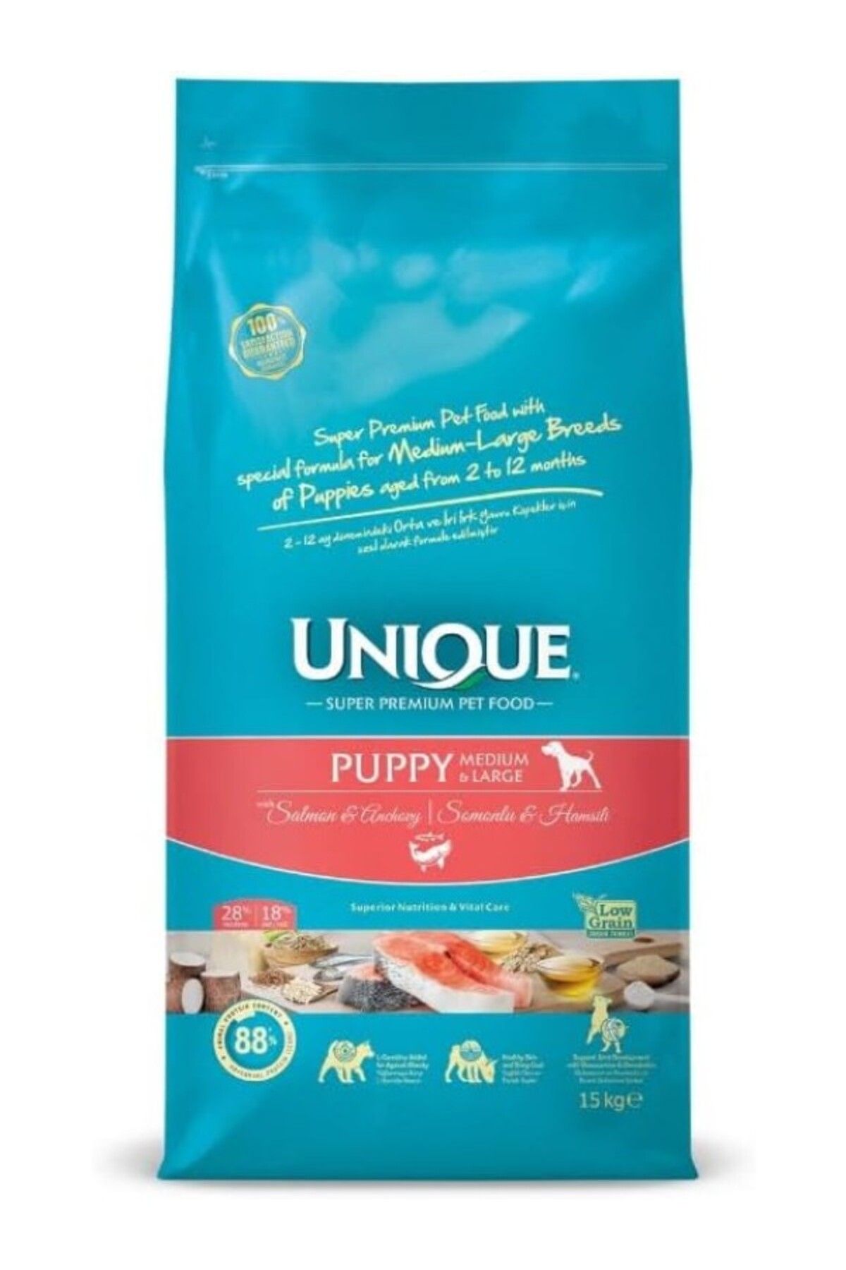 ShopZum Unique Puppy M&Amp;L With Salmon&Amp; Anchovy 15 Kg