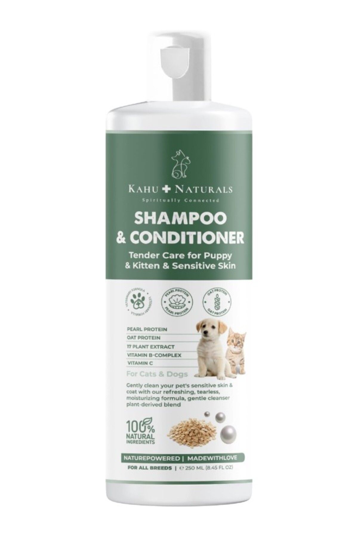 ShopZum Kahu Naturals Tendercare Şampuan Ve Nemlendirici, Yavru Ve Hassas Cilde Sahip Ve Köpekler