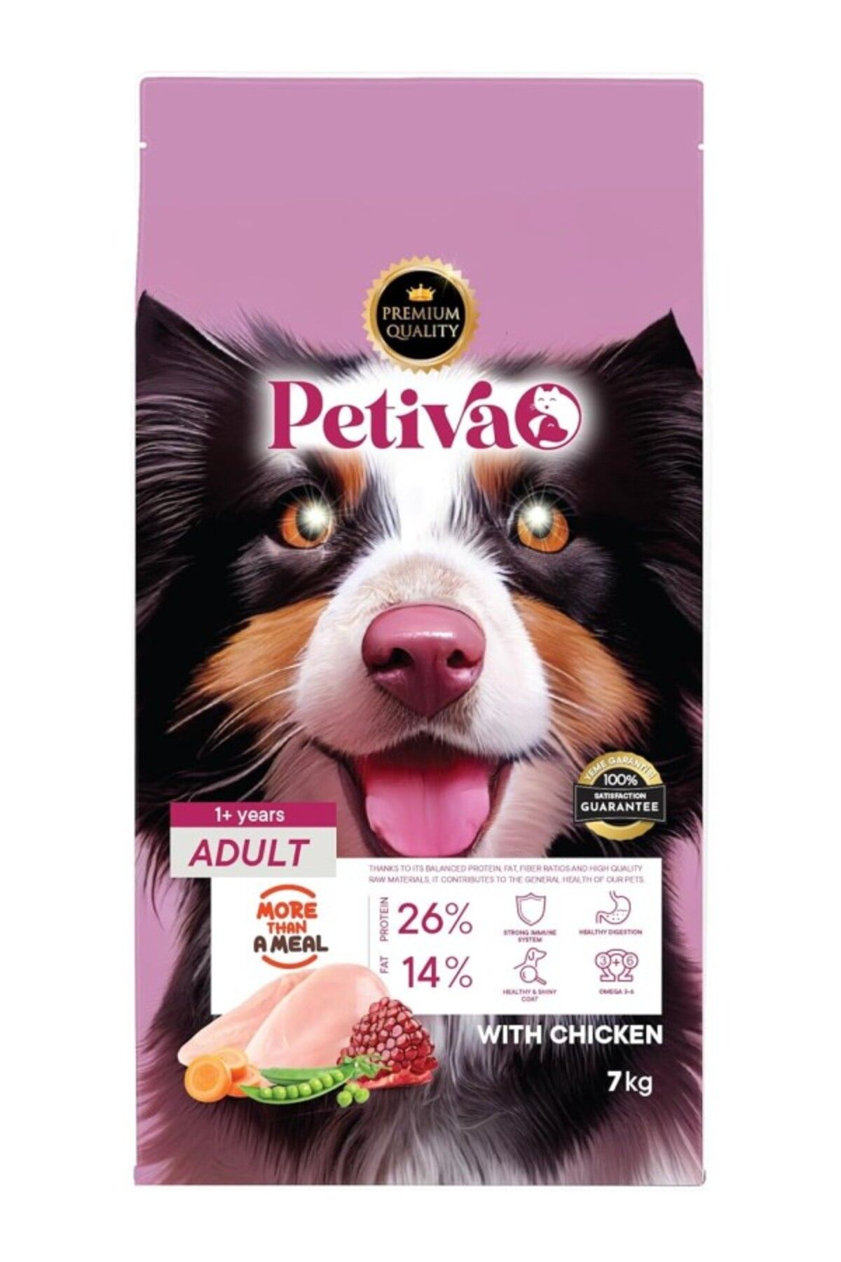 ShopZum Petiva Yetişkin Köpekler İçin Tavuk Etli Kuru Köpek Maması (7 Kg, Tavuk)