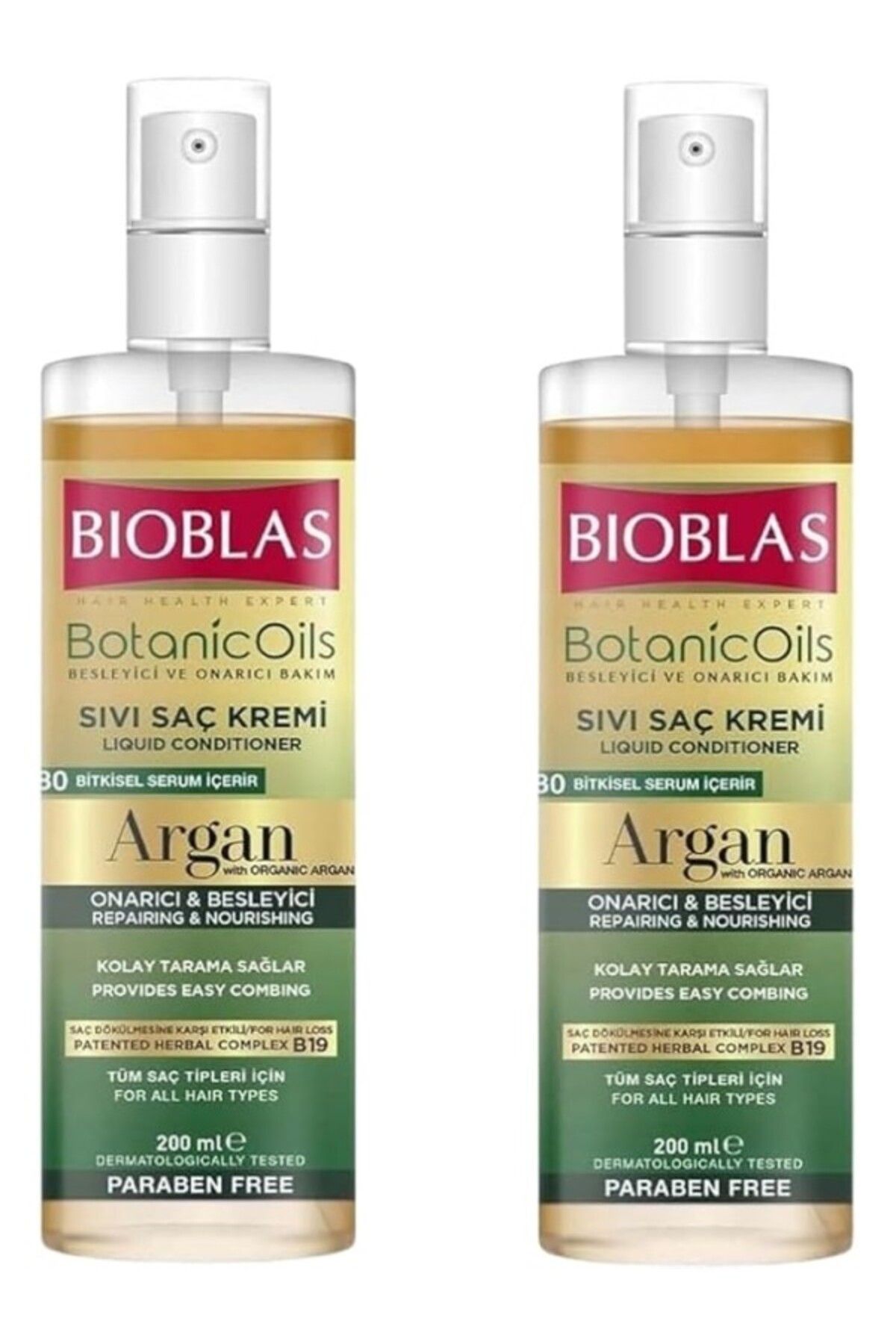 ShopZum Botanic Oil Argan Yağlı Sıvı Saç Kremi 200 Ml 2 Adet