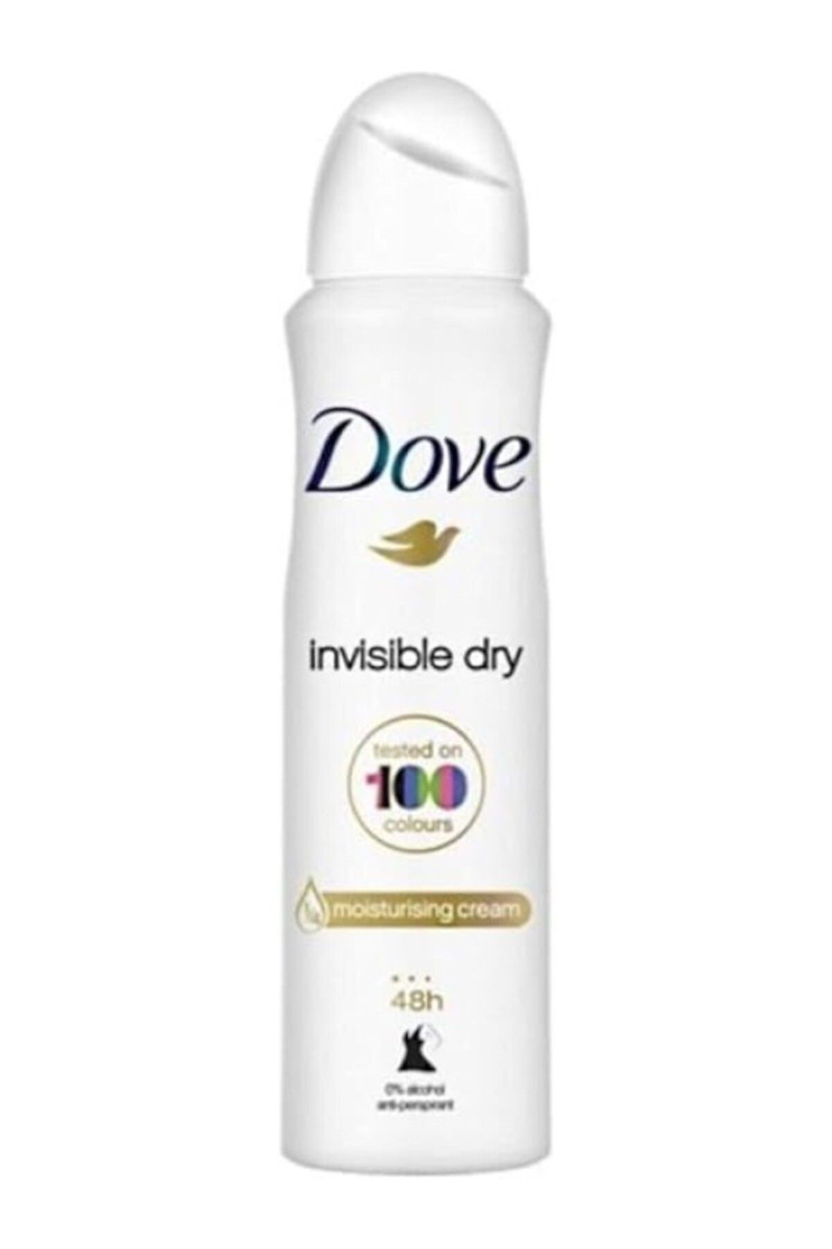 ShopZum Dove Kadın Sprey Deodorant Invisible Dry 1/4 Nemlendirici Krem Etkili, 150 Ml