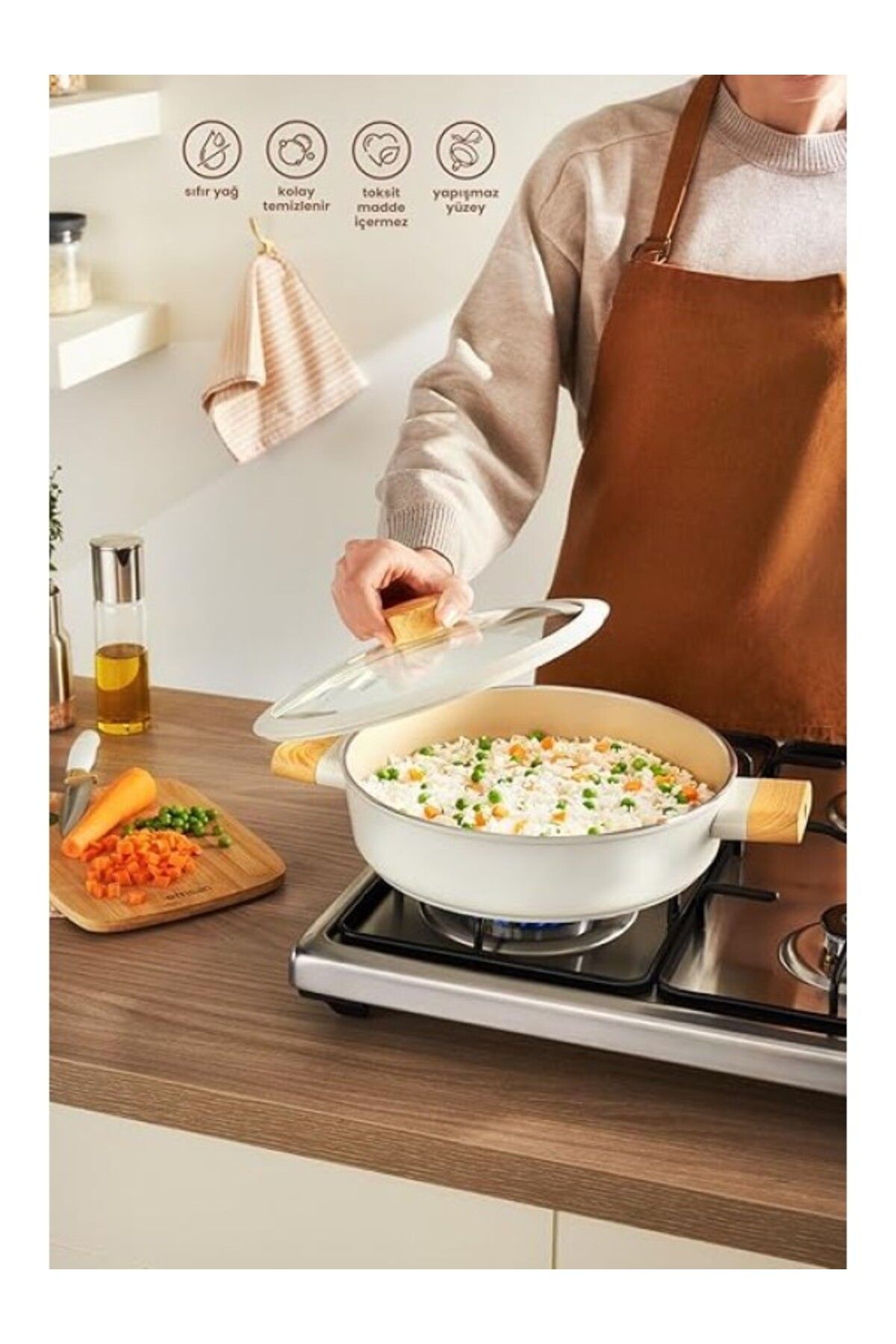 ShopZum Swıss Crystal 30 Cm Karnıyarık Tenceresi