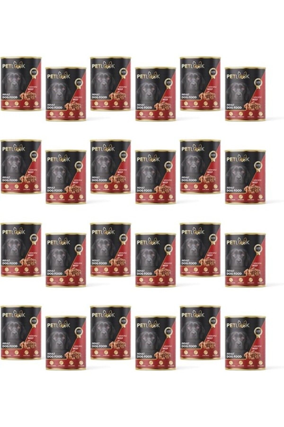 ShopZum Konserve Köpek Maması Yetişkin Sığır Etli, Parça Etli 415 Gr 24 Adet Yaş Düşük Tahıllı