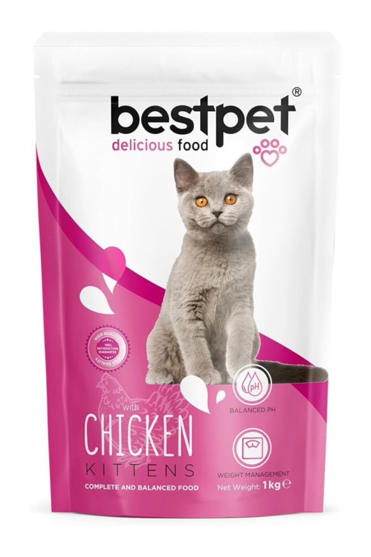 ShopZum Bestpet Yavru Kediler İçin, Tavuk Etli Ve Pirinçli Kuru Mama, 1 Kg