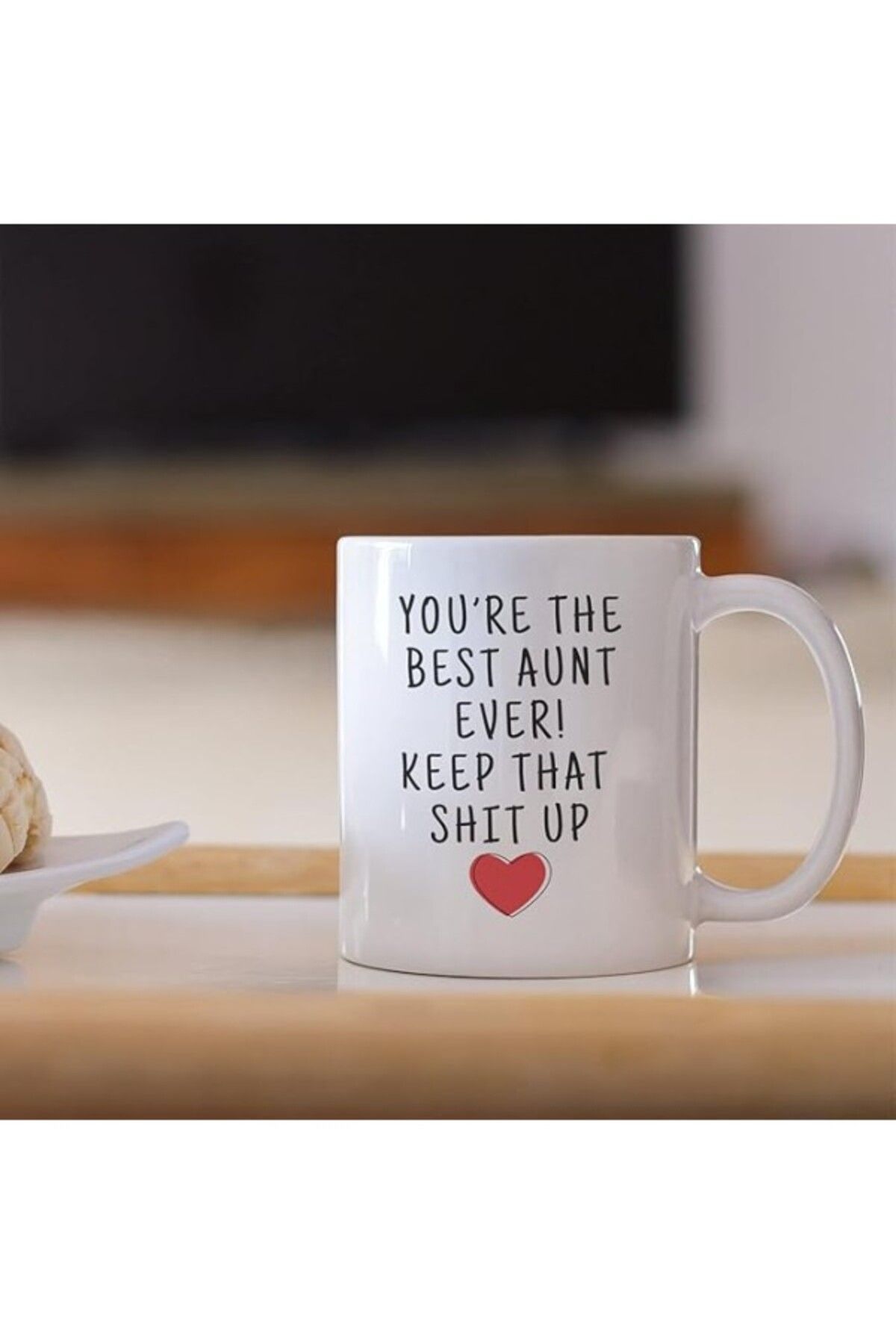 ShopZum Print Dore Teyze Kupası, Teyze Doğum Günü Bardağı, Hala Kupası, İngilizce Hala Bardak