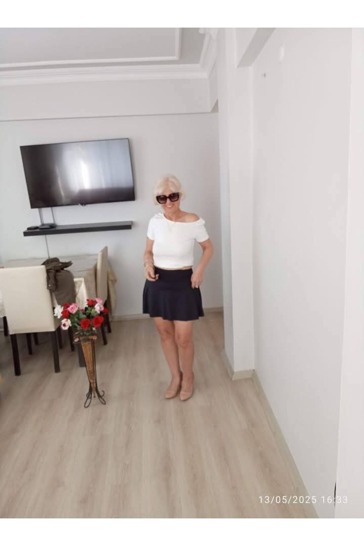 Butik Yeni sezon kırık beyaz, esnek, yumuşacık harika bluz