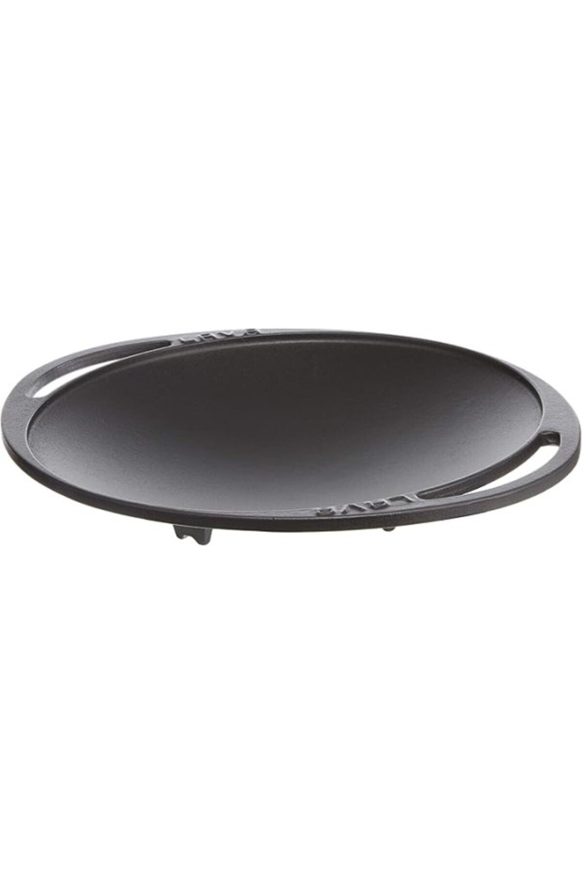 ShopZum Lava Döküm Kavurma Tavası, Metal Kulplu, 28cm, Siyah