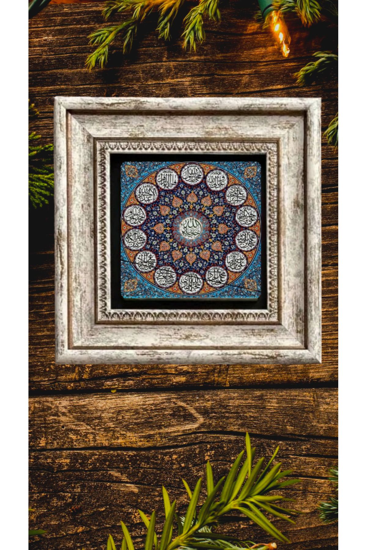 STONEVİVEART Çerçeveli TaşTablo 20x20cm Duvar Dekoru