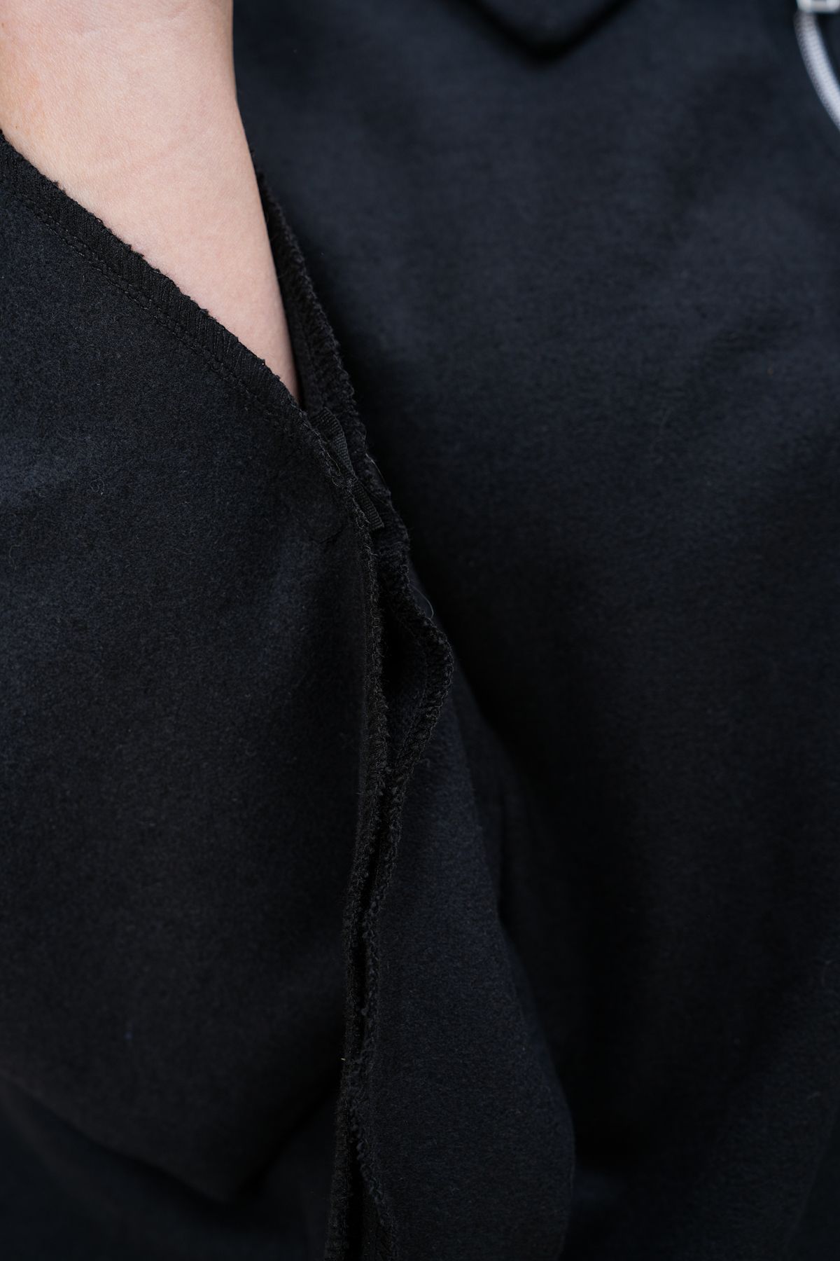 MYMİSİY-Oversize Poncho with Collar Zipper Standard Size 4