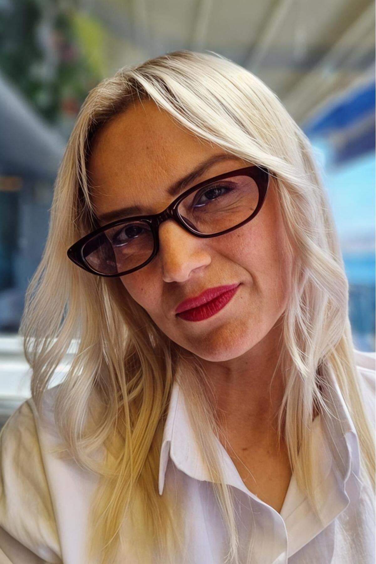 Uniquetrenders Kadın Loren Mavi Işık Korumalı Dinlendirici Cat Eye Model Ekran Gözlüğü