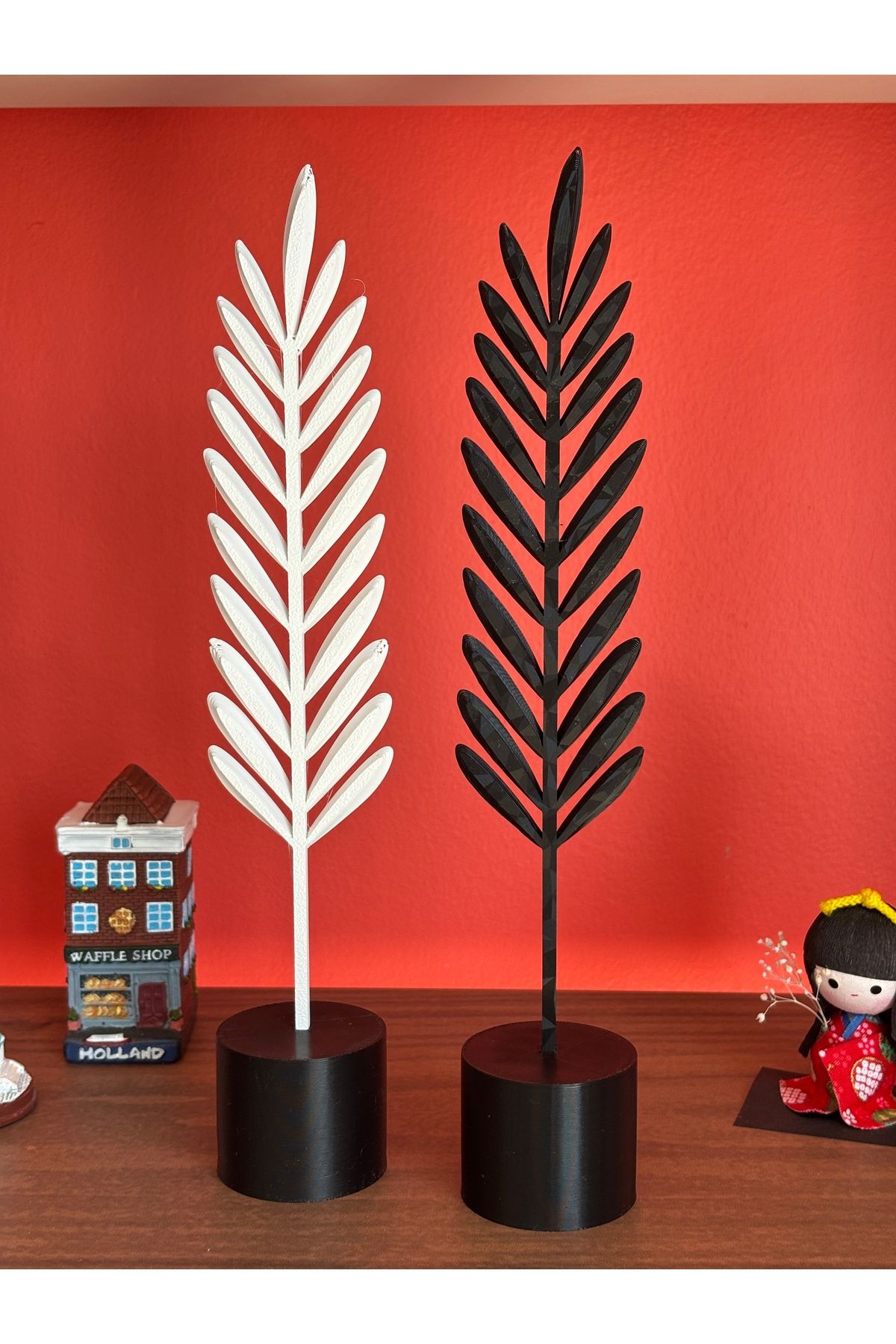 RubaTrend Dekoratif Modern Tüy Yaprak Seti